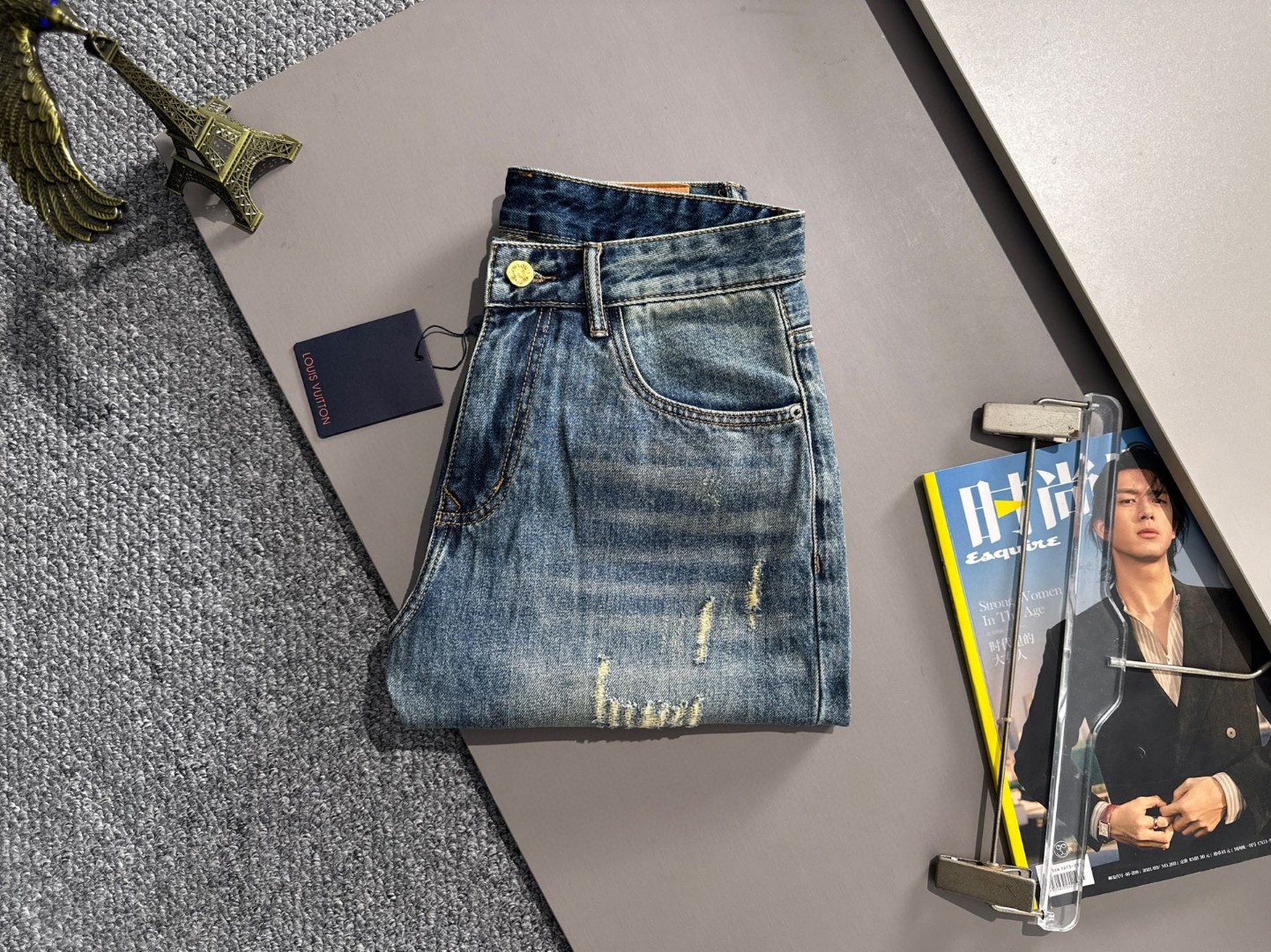 Louis Vuitton LV2026春夏新品牛仔裤牛仔短裤 采用进口客供日本Denim平纹棉质牛仔面料梭织生产
