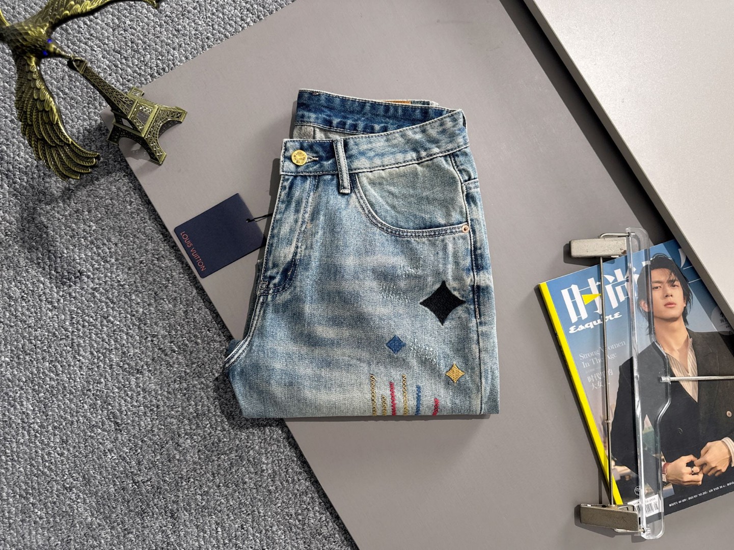 Louis Vuitton LV2026春夏新品牛仔裤牛仔短裤 采用进口客供日本Denim平纹棉质牛仔面料梭织生产