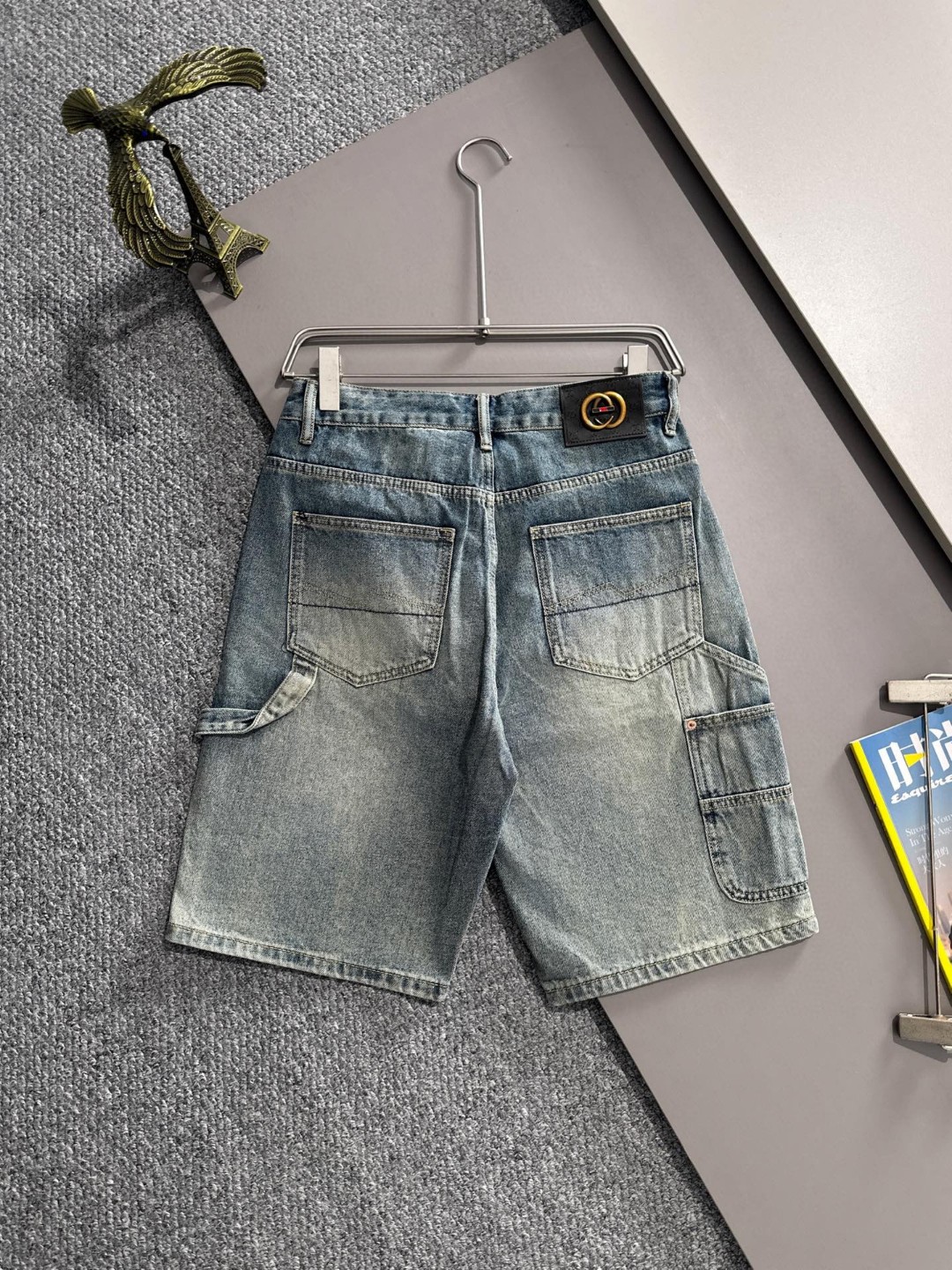 Gucci 古驰2026春夏新品牛仔裤牛仔短裤 采用进口客供日本Denim平纹棉质牛仔面料梭织生产