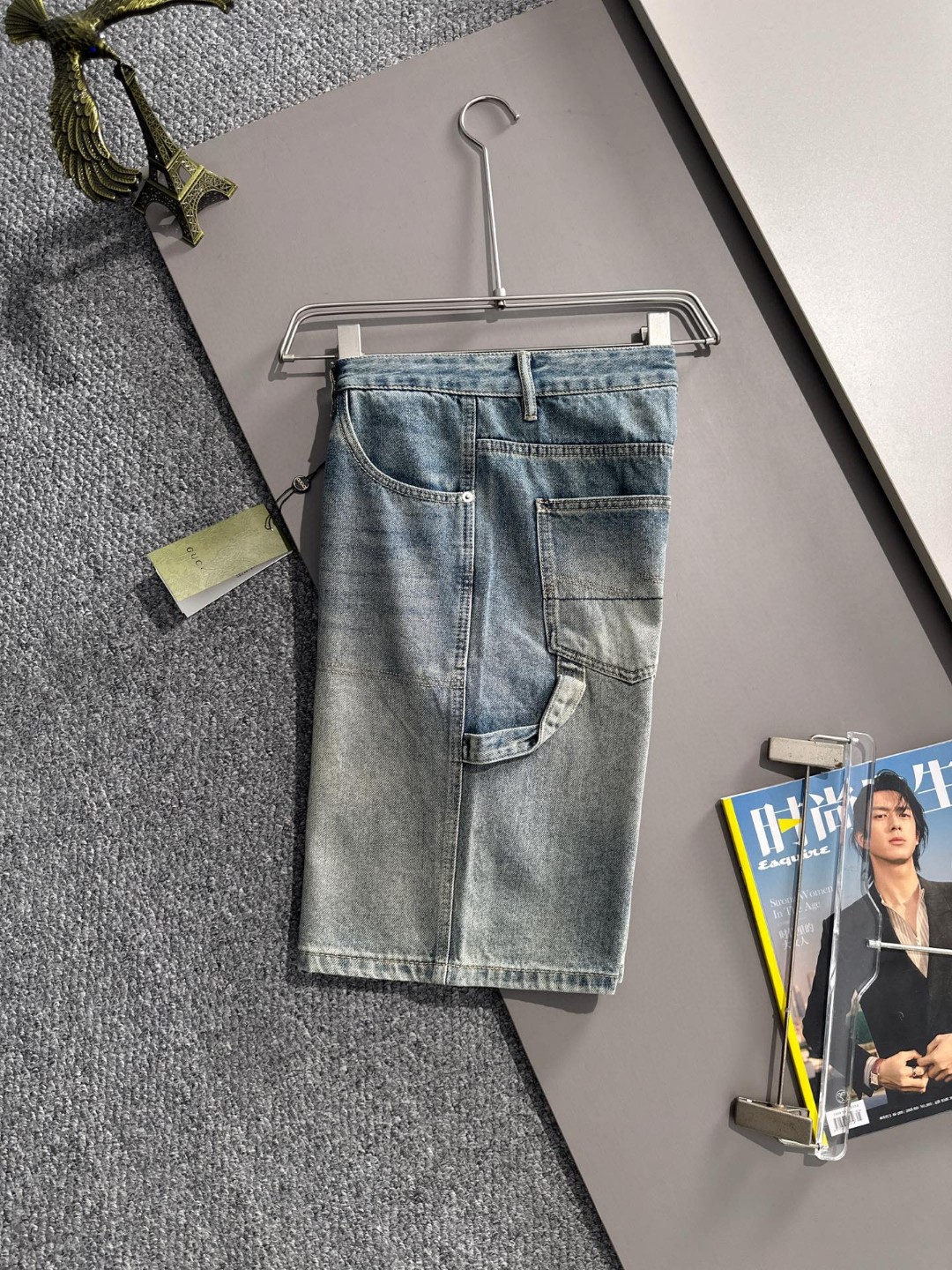 Gucci 古驰2026春夏新品牛仔裤牛仔短裤 采用进口客供日本Denim平纹棉质牛仔面料梭织生产