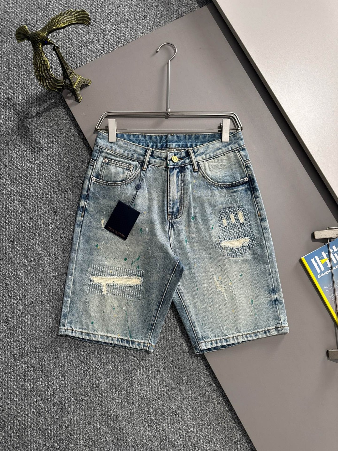 Louis Vuitton LV2026春夏新品牛仔裤牛仔短裤 采用进口客供日本Denim平纹棉质牛仔面料梭织生产