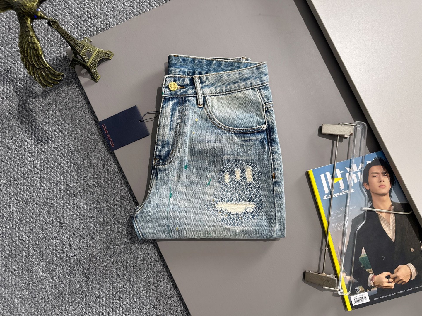 Louis Vuitton LV2026春夏新品牛仔裤牛仔短裤 采用进口客供日本Denim平纹棉质牛仔面料梭织生产