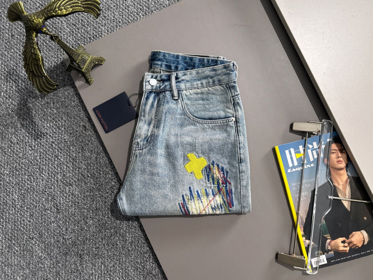 Louis Vuitton LV2026春夏新品牛仔裤牛仔短裤 采用进口客供日本Denim平纹棉质牛仔面料梭织生产