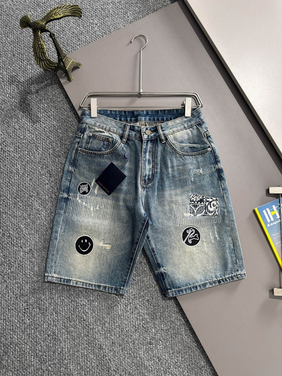 Louis Vuitton LV2026春夏新品牛仔裤牛仔短裤 采用进口客供日本Denim平纹棉质牛仔面料梭织生产
