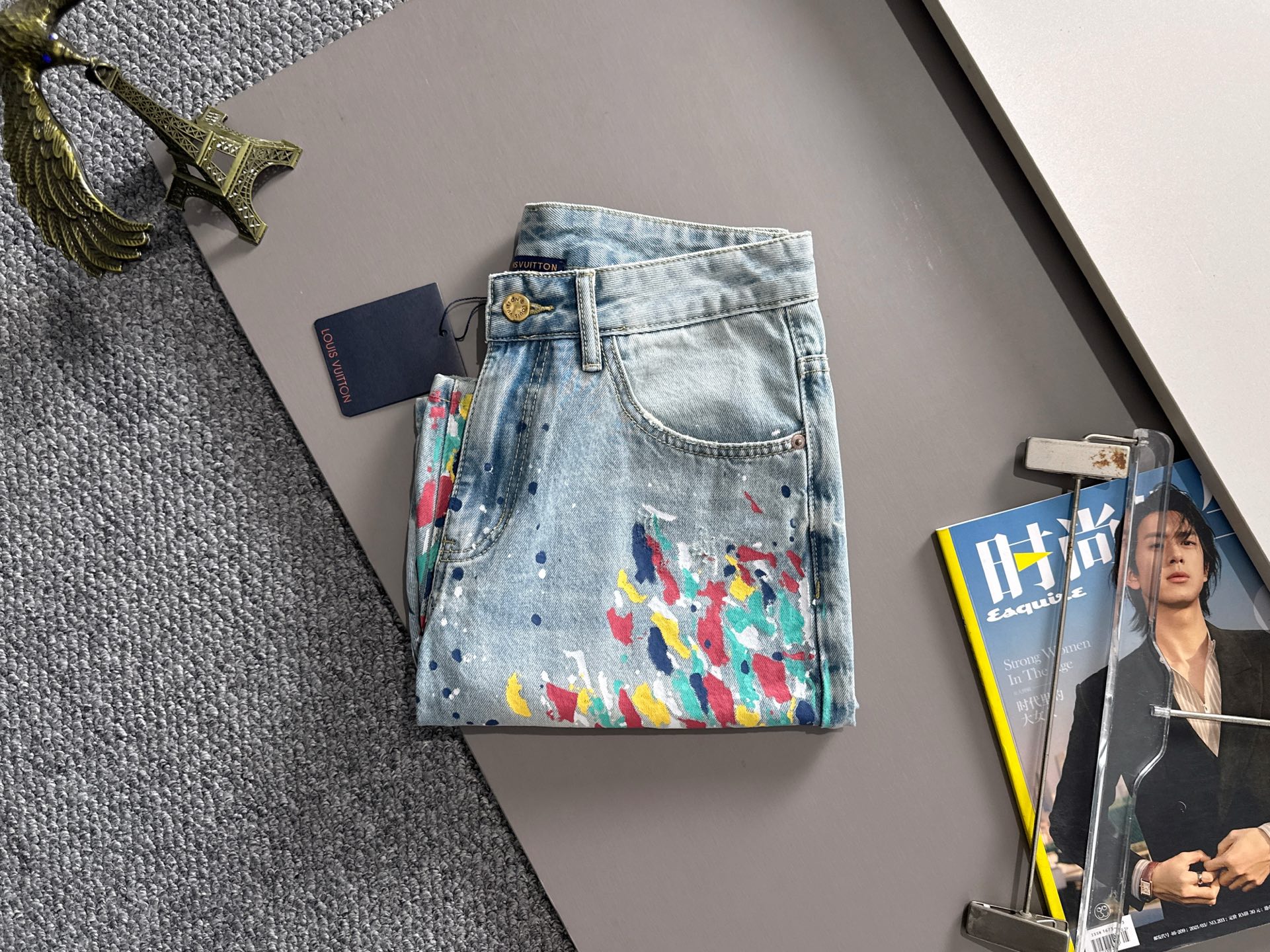 Louis Vuitton LV2026春夏新品牛仔裤牛仔短裤 采用进口客供日本Denim平纹棉质牛仔面料梭织生产