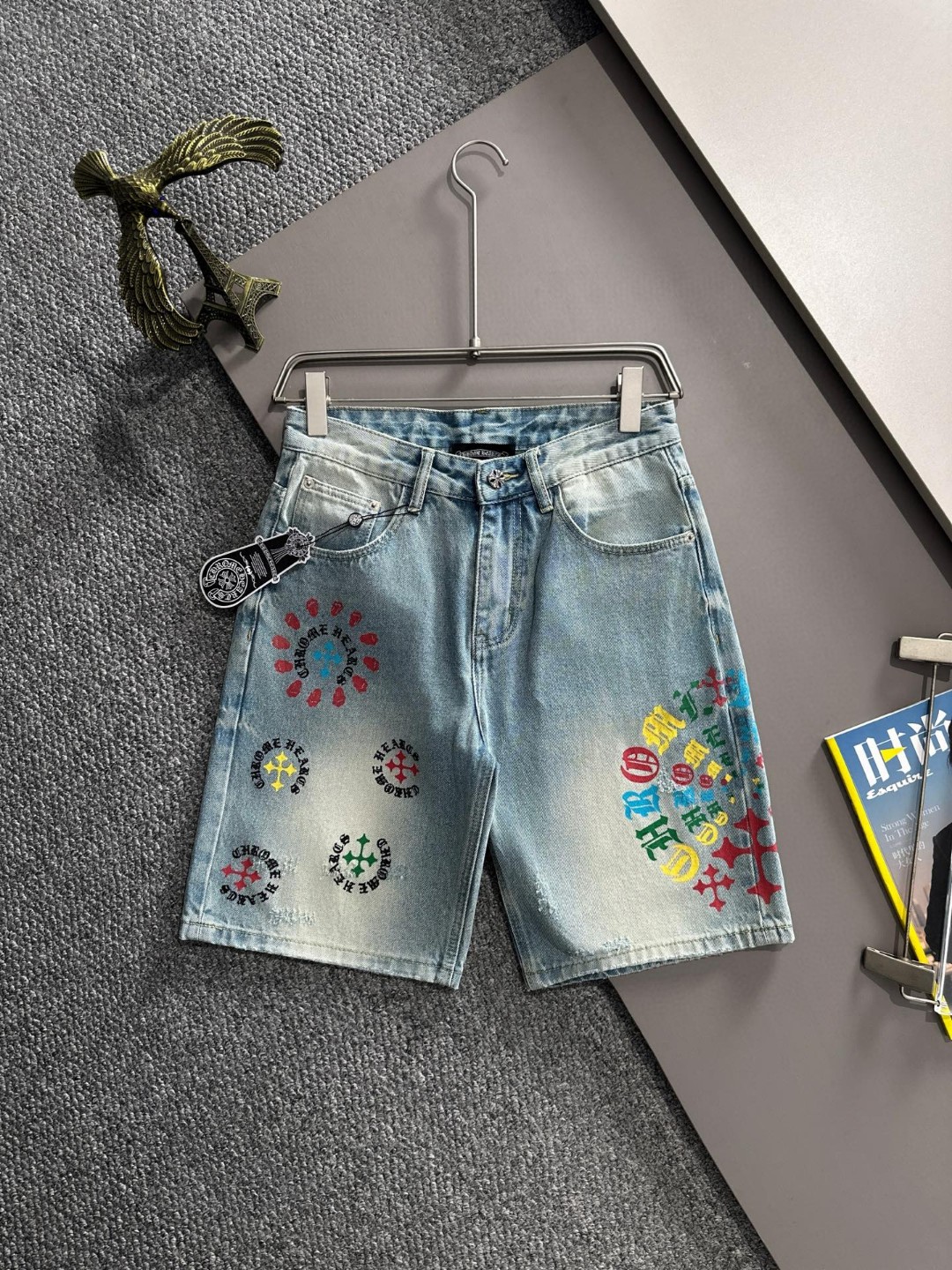 Chrome Hearts 克罗心2026春夏新品牛仔裤牛仔短裤 采用进口客供日本Denim平纹棉质牛仔面料梭织生产