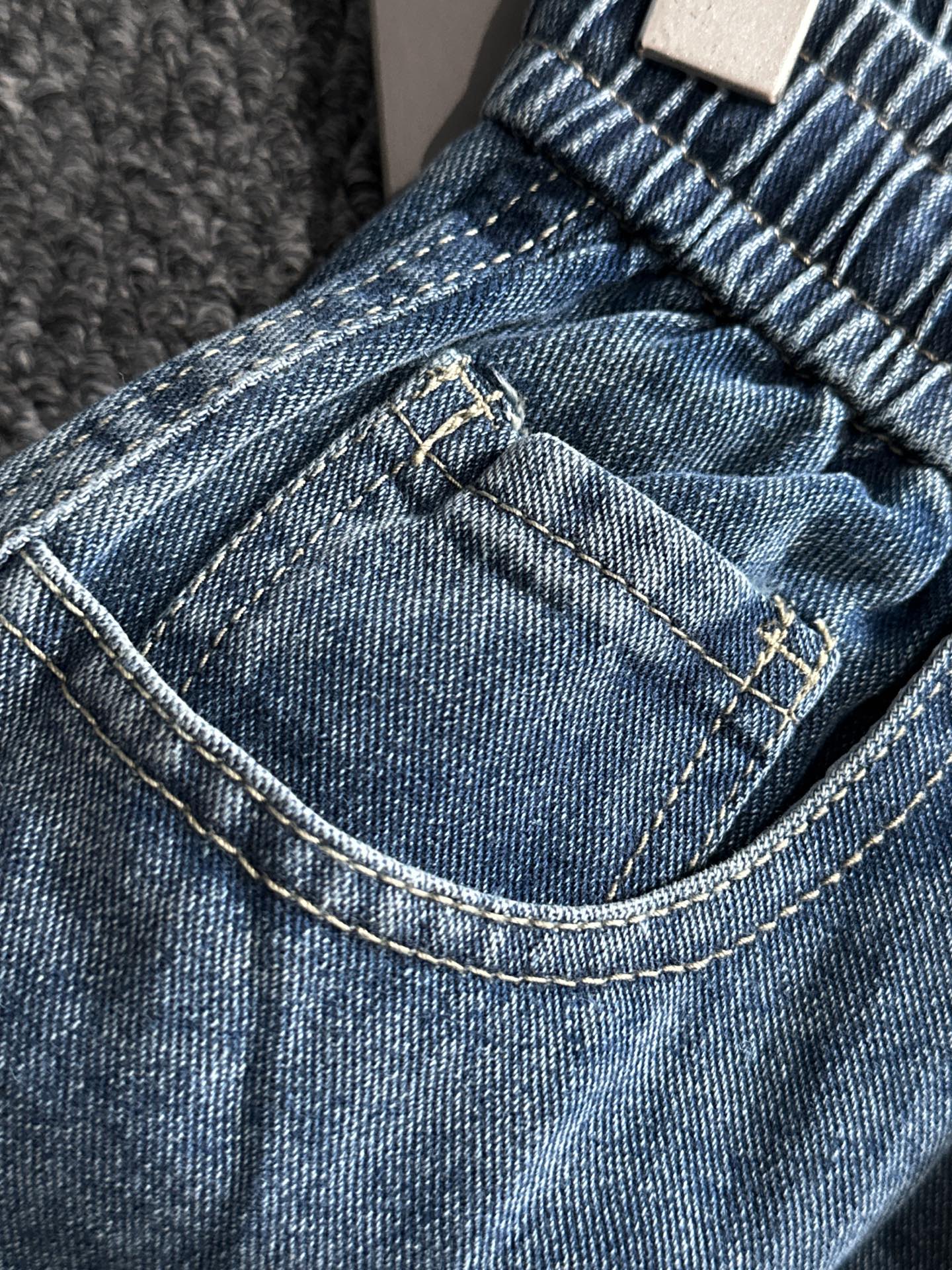 Louis Vuitton LV2026夏季新品牛仔裤牛仔短裤 采用进口客供日本Denim平纹棉质牛仔面料梭织生产
