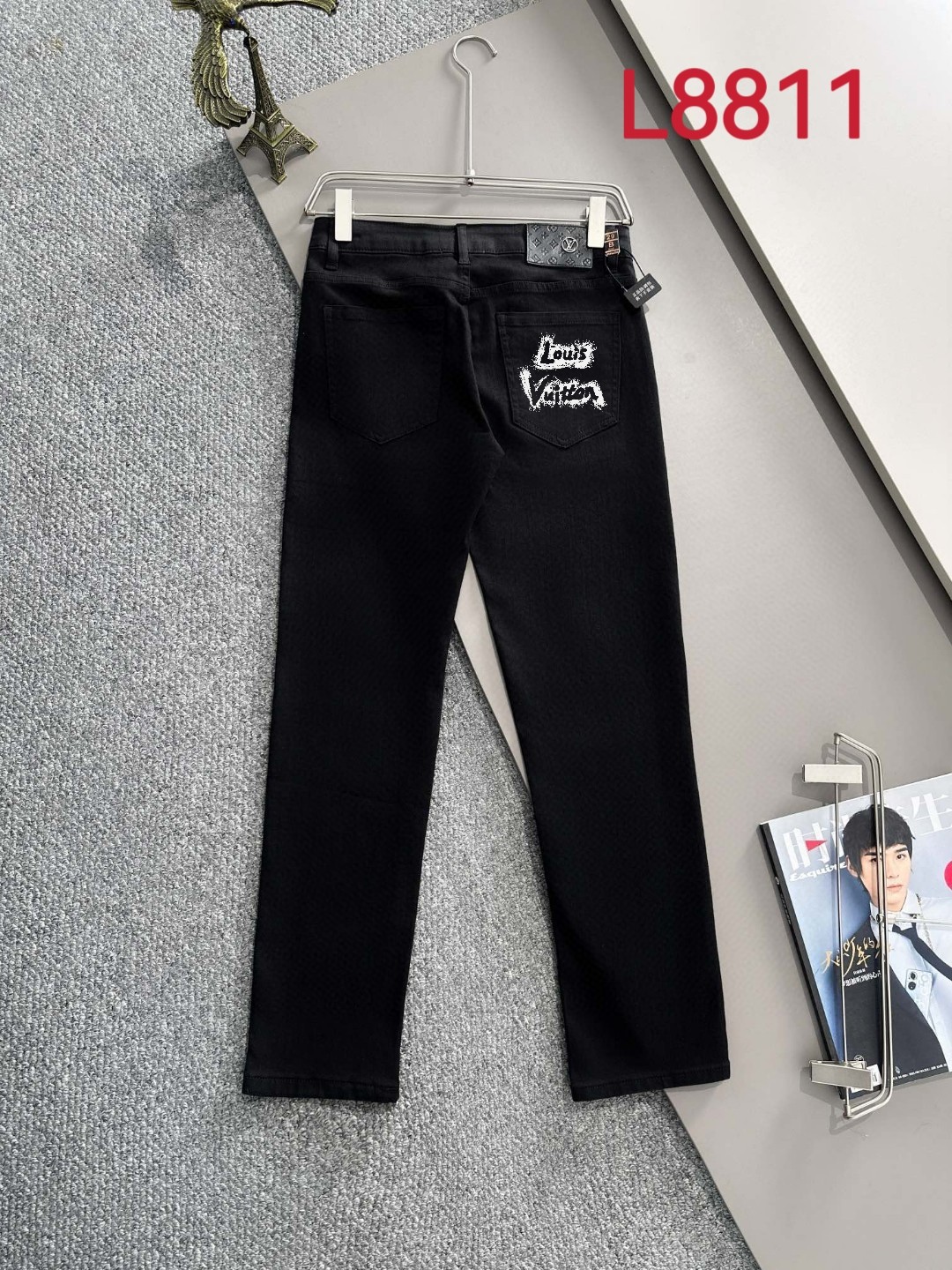 Louis Vuitton LV2024秋冬新品修身牛仔裤长裤 采用进口客供日本Denim平纹棉质牛仔面料梭织生产