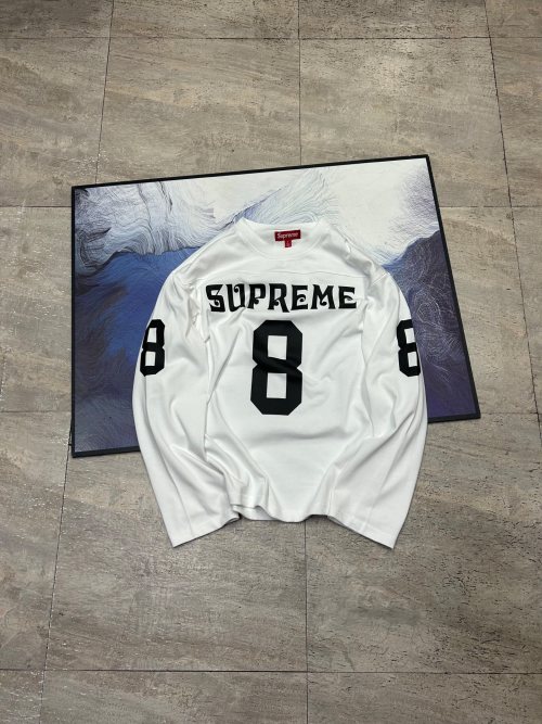 Supreme SS25 Affiliated L/S Football Top - Stylish Long Sleeve Tee 1 Supreme SS25 Affiliated L/S Football Top - Stylish Long Sleeve Tee