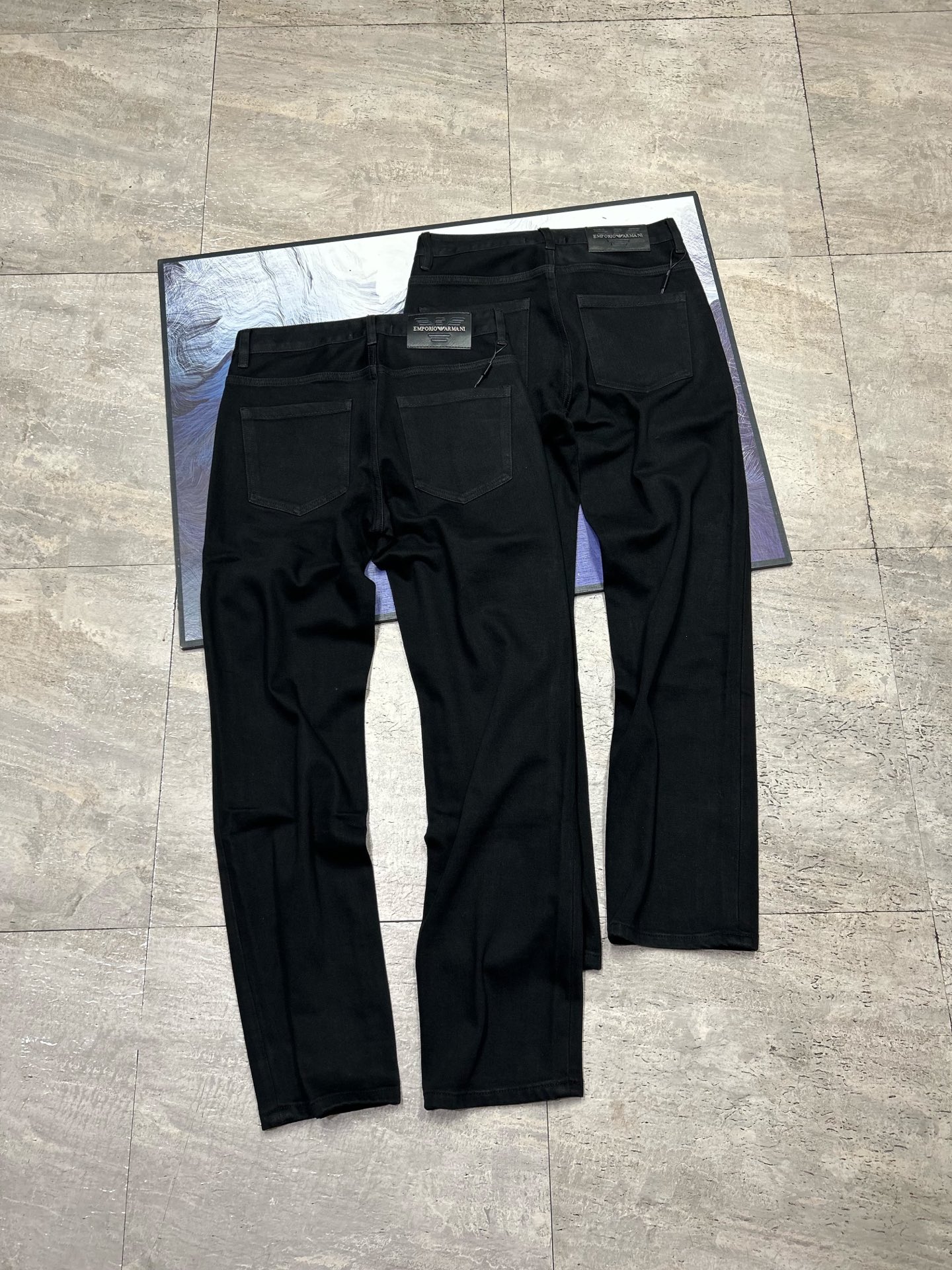 Armani Slim Fit Stretch Denim Jeans, Business Casual, Black, Sizes 28-38