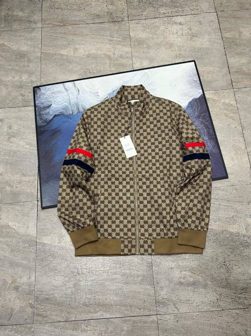 Gucci Full Print Stand Collar Jacket - Modern & Stylish Outerwear 1 Gucci Full Print Stand Collar Jacket - Modern & Stylish Outerwear