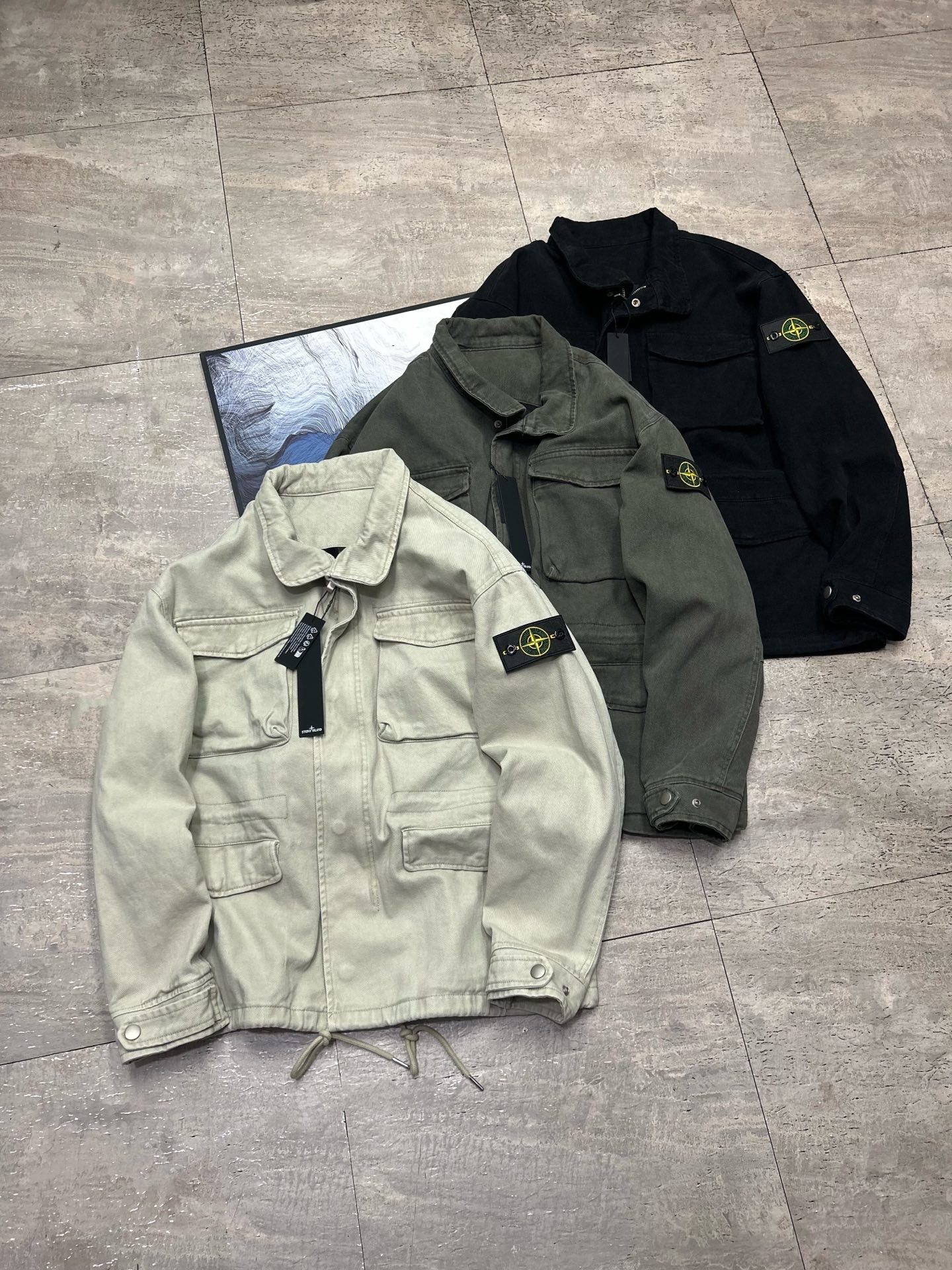 Stone Island 2025SS Deconstructed Collar Multi-Pocket Canvas Jacket