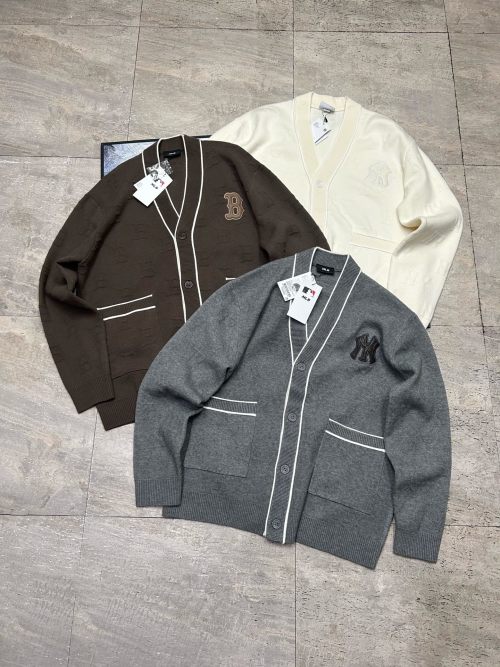 MLB Fashion Embossed Knit Cardigan - Wool Blend, Couple Style, Autumn New Arrival 4 MLB Fashion Embossed Knit Cardigan - Wool Blend, Couple Style, Autumn New Arrival