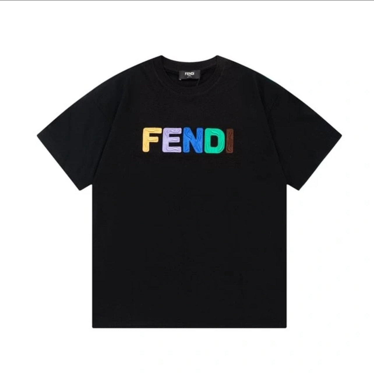 Fendi 25SS Multicolor Logo Print Cotton T-Shirt Short Sleeve Top 4 i1751120562634 3462 0 2