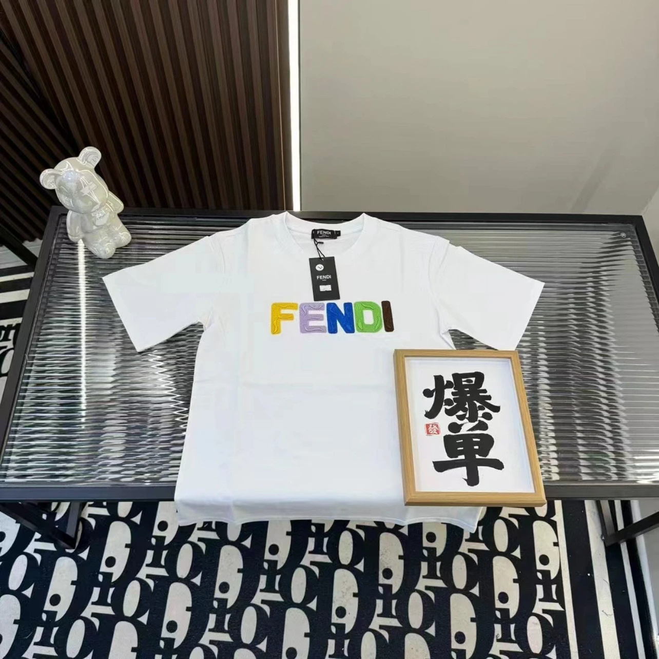 Fendi 25SS Multicolor Logo Print Cotton T-Shirt Short Sleeve Top 3 i1751120562857 5080 0 1