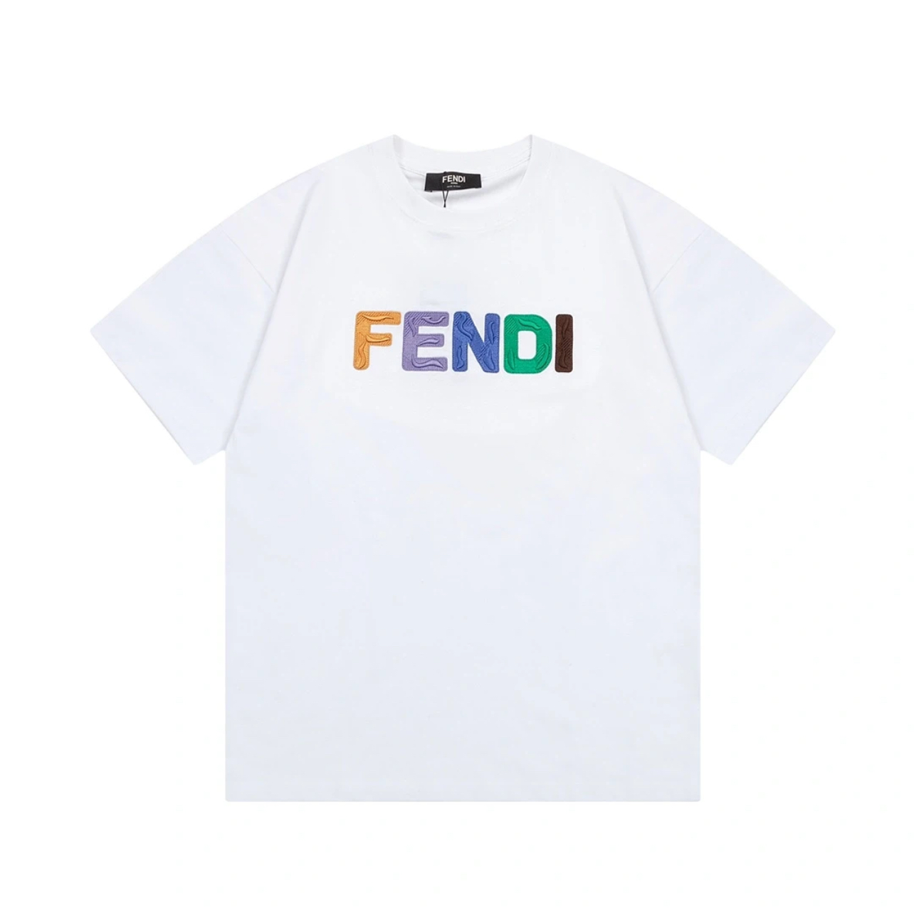 Fendi 25SS Multicolor Logo Print Cotton T-Shirt Short Sleeve Top 6 i1751120563523 4342 0 4