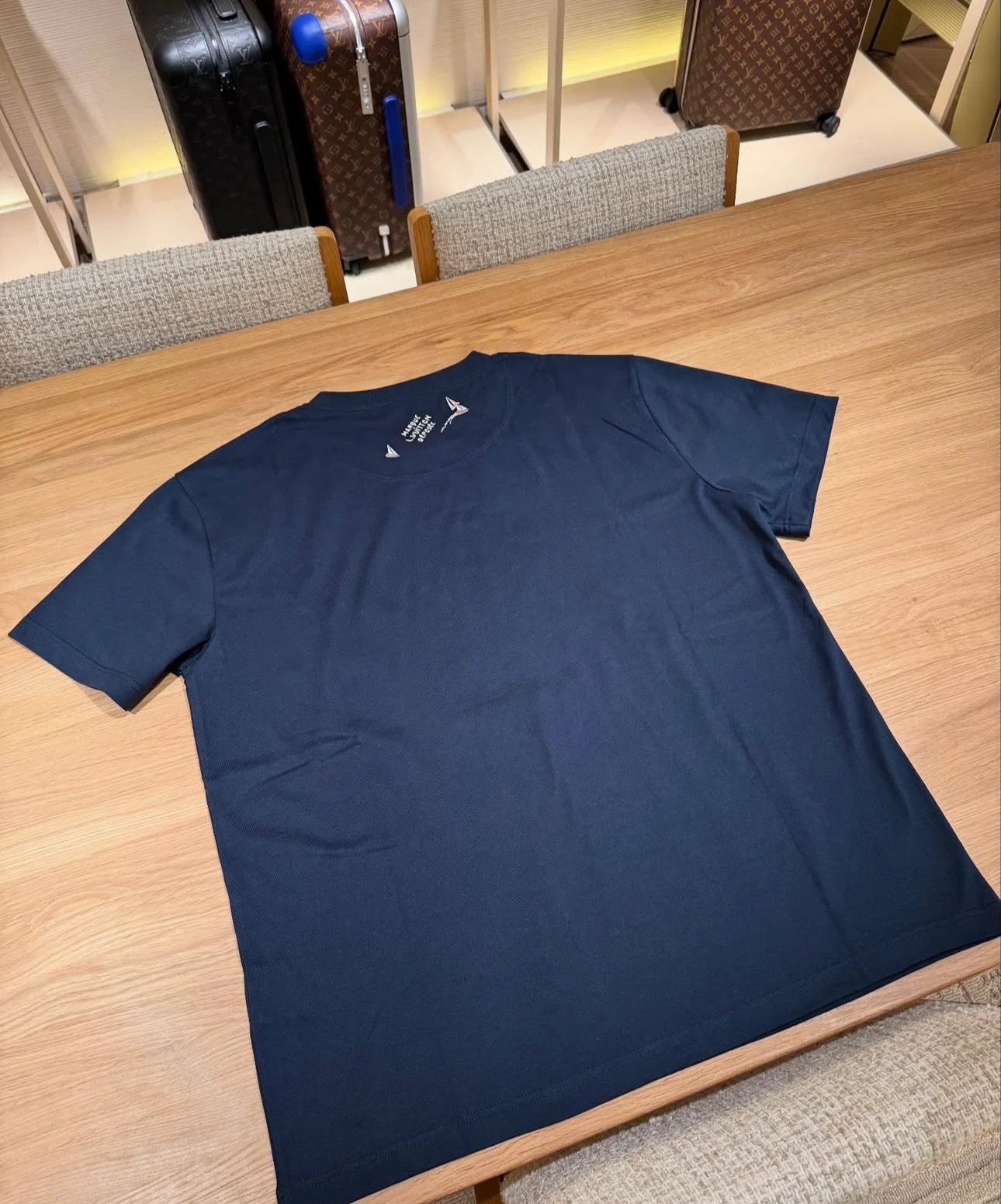 Louis Vuitton Men's Navy Crew Neck T-Shirt with Graphic Print - Modern Fit 10 i1746676460464 5388 0 7