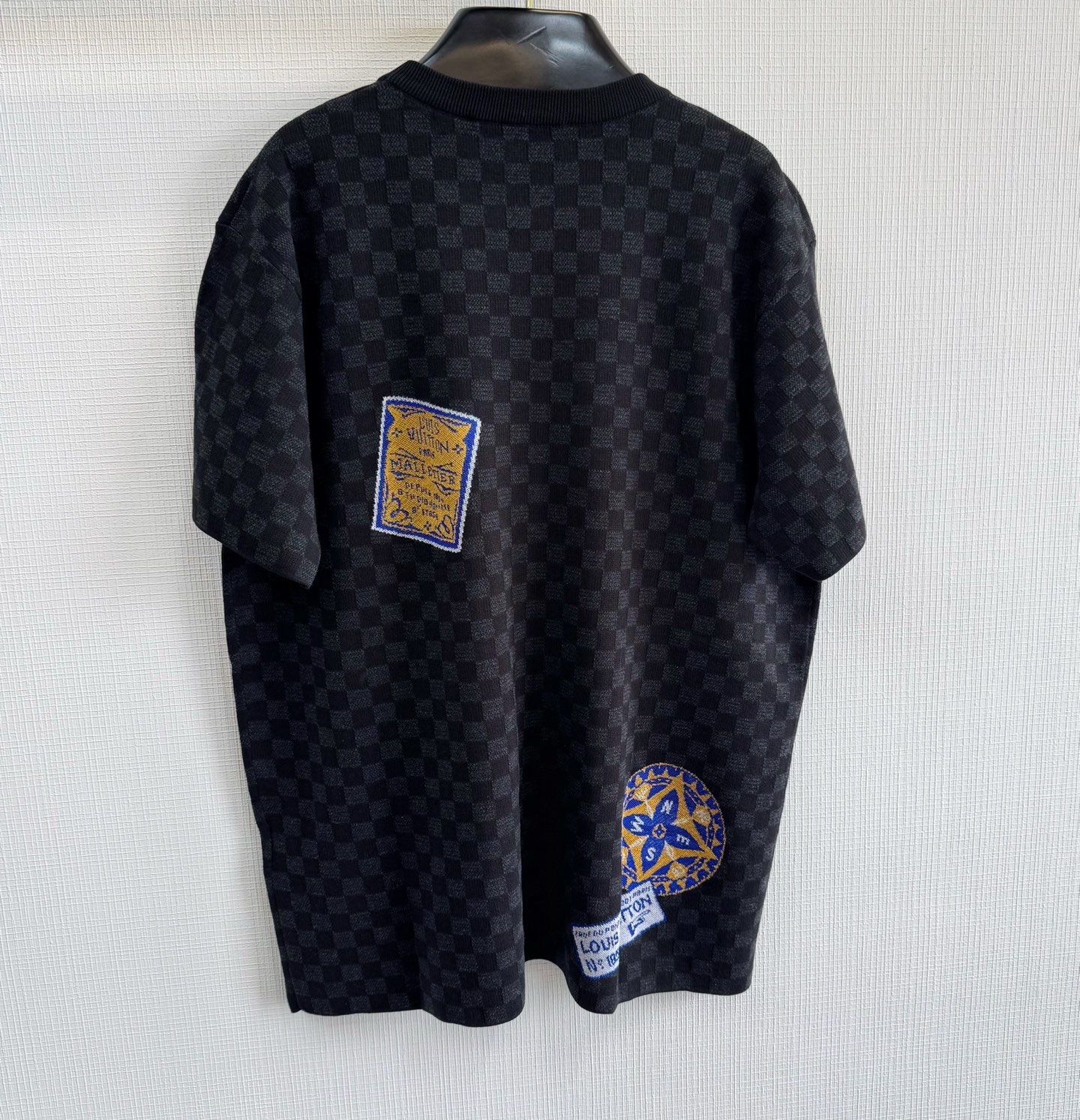Louis Vuitton Men's Damier Patchwork Crew Neck Short Sleeve T-Shirt 4 i1747970622809 5171 0 2