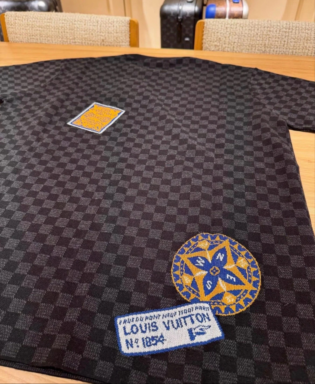 Louis Vuitton Men's Damier Patches T-Shirt, Crew Neck, Short Sleeve 11 i1747970766776 4642 0 8