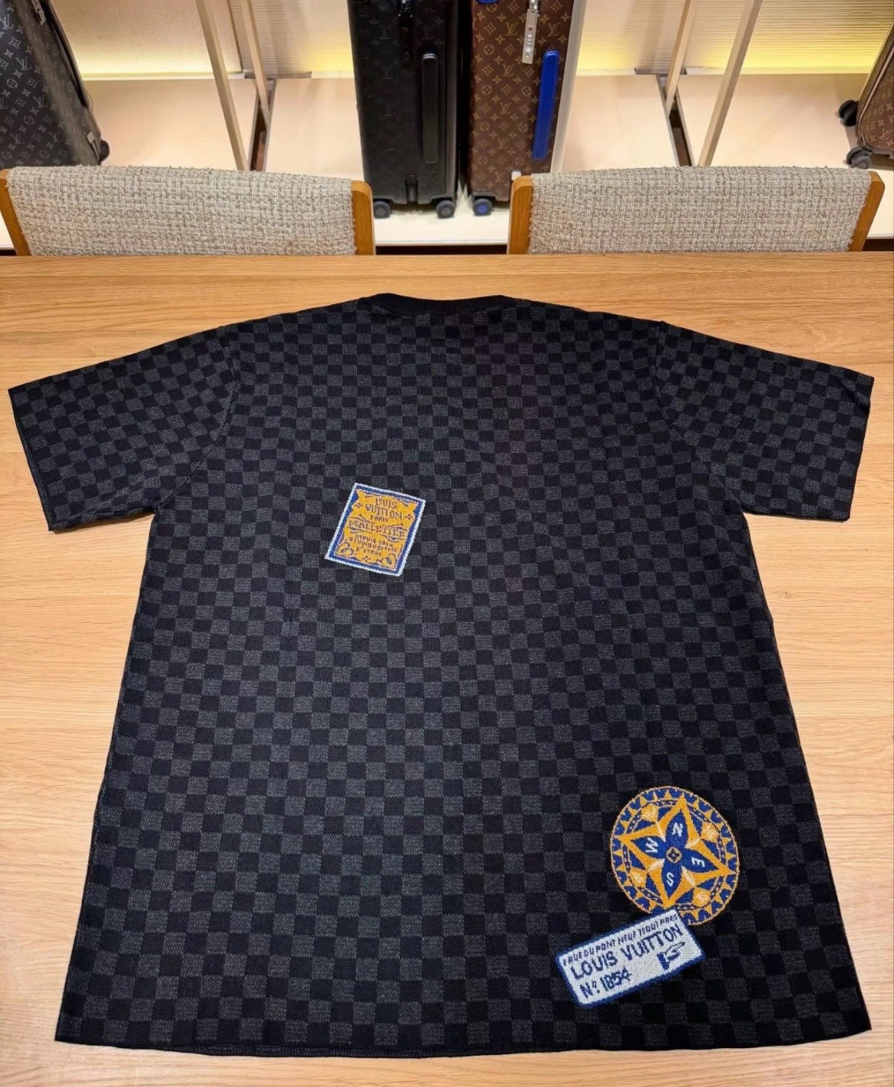 Louis Vuitton Men's Damier Patches T-Shirt, Crew Neck, Short Sleeve 10 i1747970766892 9826 0 7