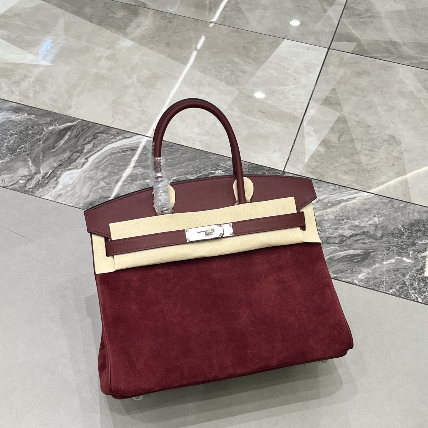 NO:700447,Birkin 30# burgundy silver buckle Swift/suede lining goatskin waxed thread semi-hand sewing hand-made copper nails all-steel hardware in stock, Hermes, hermes, stuart weitzman, sheepskin, chamois leather, Hermes,19860909Birkin 30#酒红银扣 Swift/麂皮 内里山羊皮 蜡线半手缝 手打铜钉 全钢五金 现货,爱马仕,hermes,stuart weitzman,sheepskin,chamois leather,Hermes,,Bag