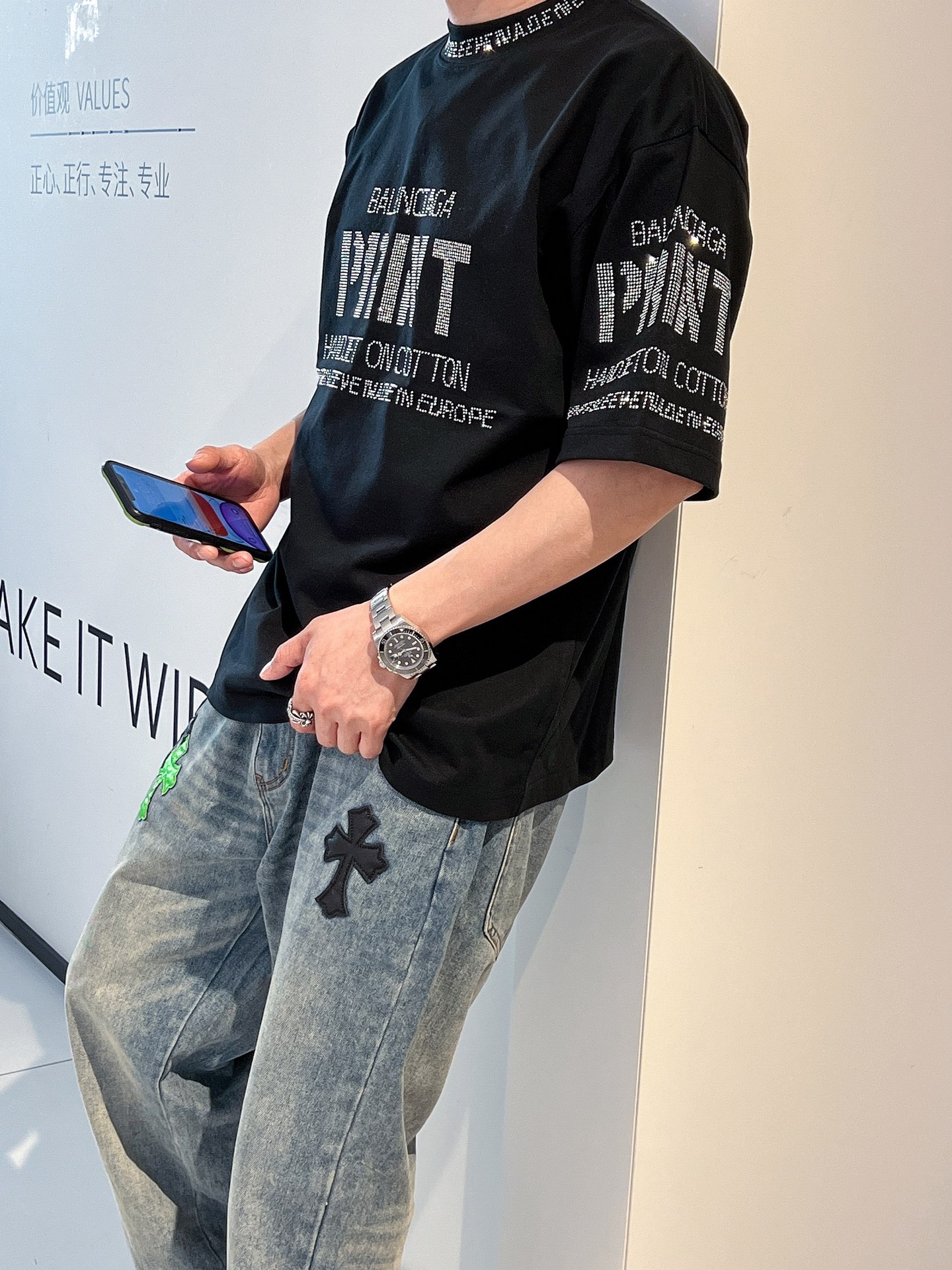 🆕巴黎世家🆕2025新工艺洗春夏新款首发专柜最新款短袖圆领T恤 官网同款 高端订制 设计前卫时尚！品牌l