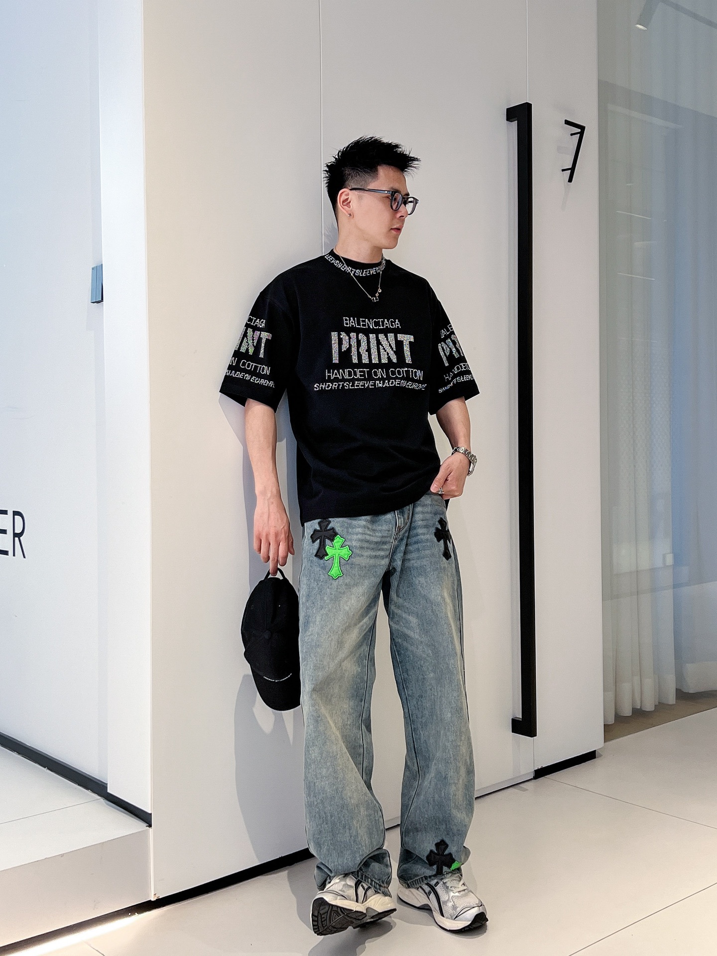 🆕巴黎世家🆕2025新工艺洗春夏新款首发专柜最新款短袖圆领T恤 官网同款 高端订制 设计前卫时尚！品牌l