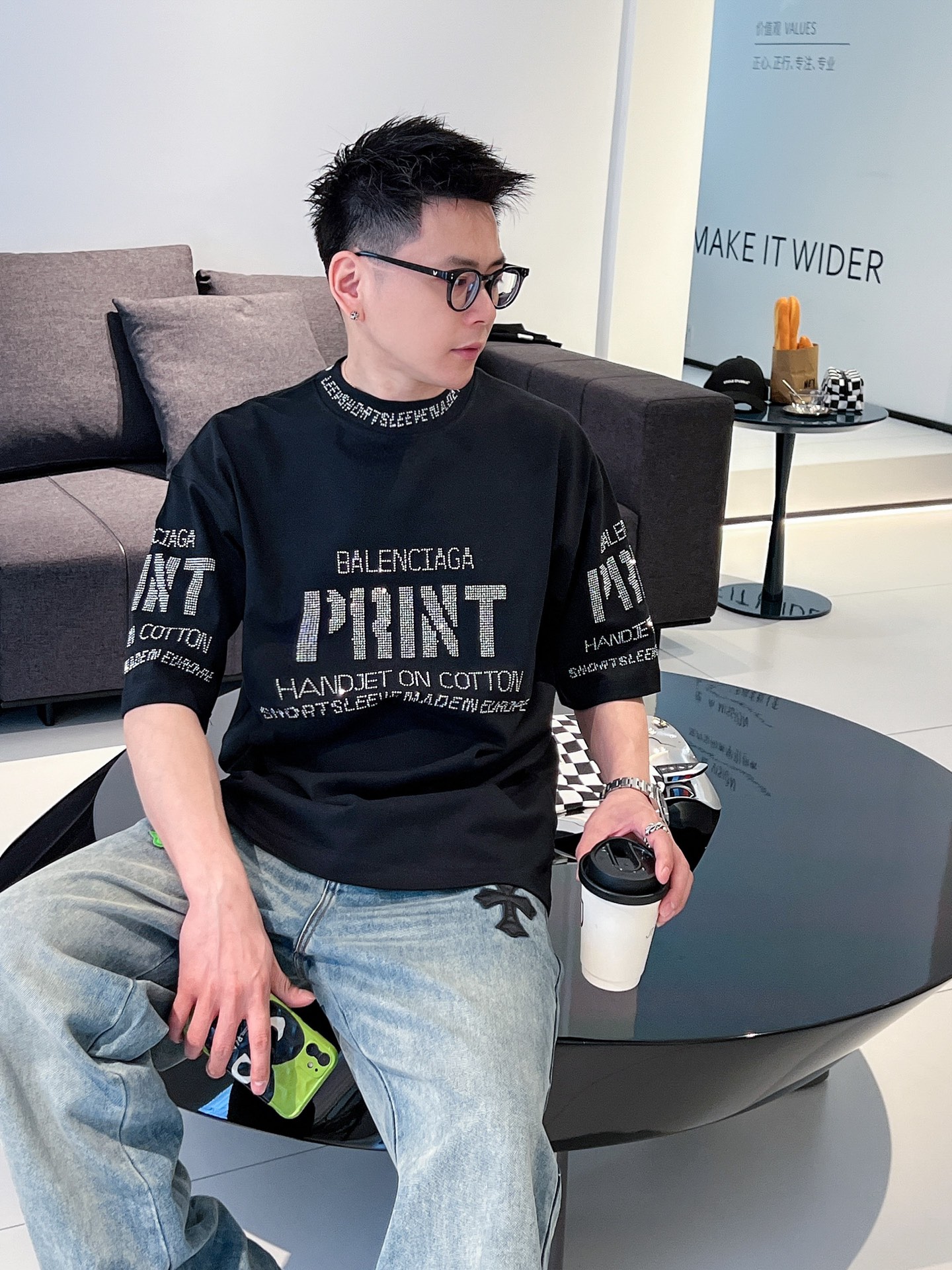 🆕巴黎世家🆕2025新工艺洗春夏新款首发专柜最新款短袖圆领T恤 官网同款 高端订制 设计前卫时尚！品牌l