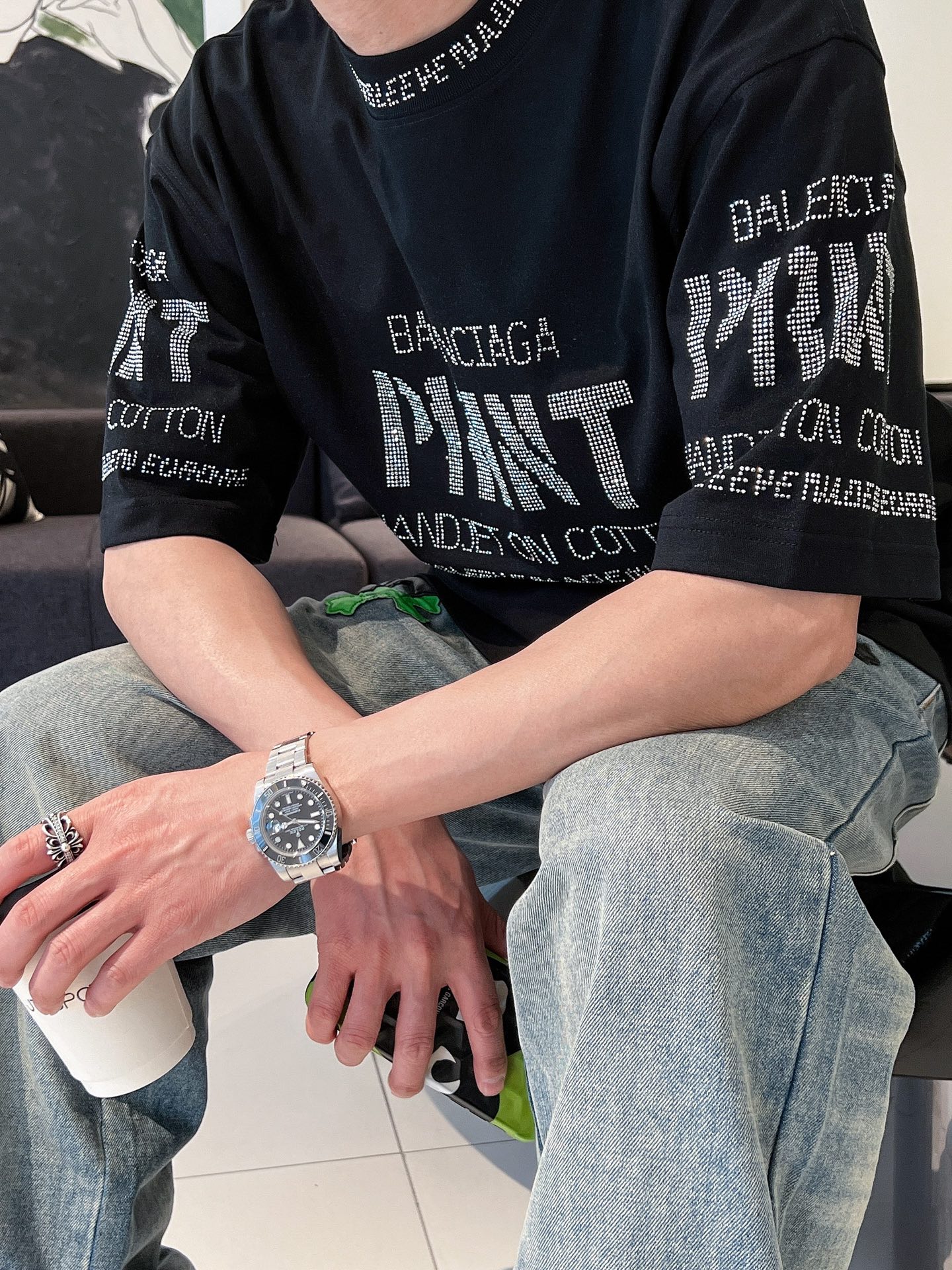 🆕巴黎世家🆕2025新工艺洗春夏新款首发专柜最新款短袖圆领T恤 官网同款 高端订制 设计前卫时尚！品牌l