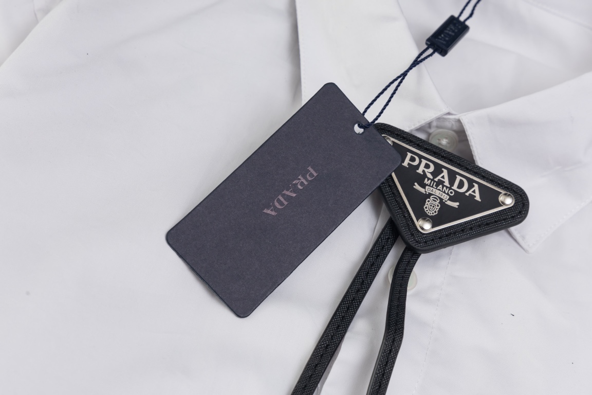 Prada Tie Long Sleeve Shirt Set with Handbags in Picture Color and Various Sizes - 图片 9