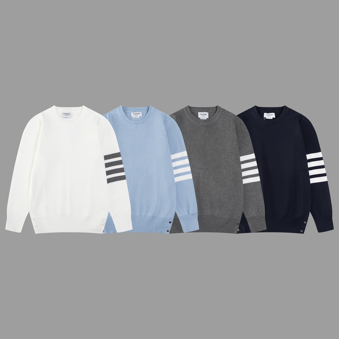 Luxury Cashmere Handbags: T-B Classic Four-Bard Sweater in Picture Color - 图片 4