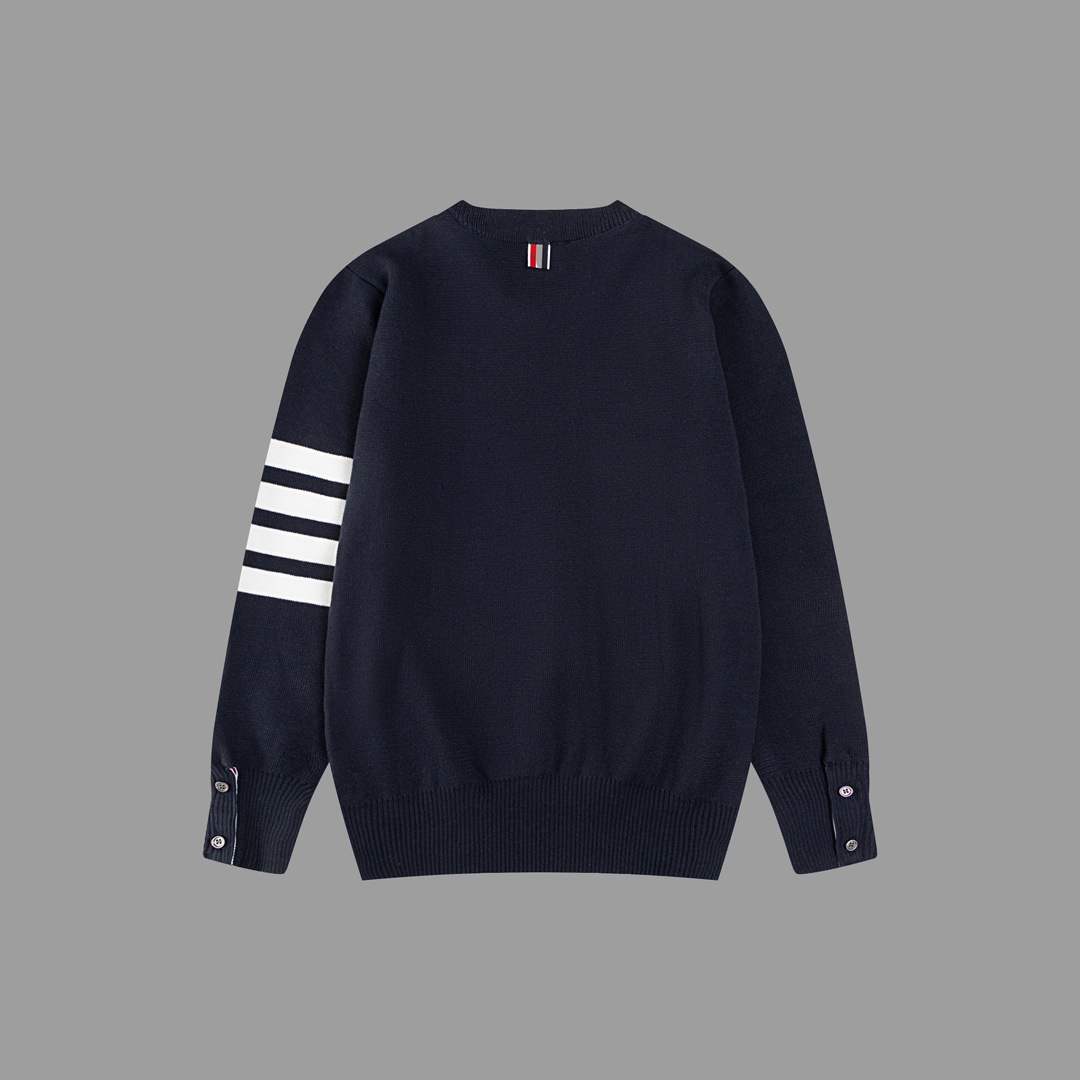 Luxury Cashmere Handbags: T-B Classic Four-Bard Sweater in Picture Color - 图片 3
