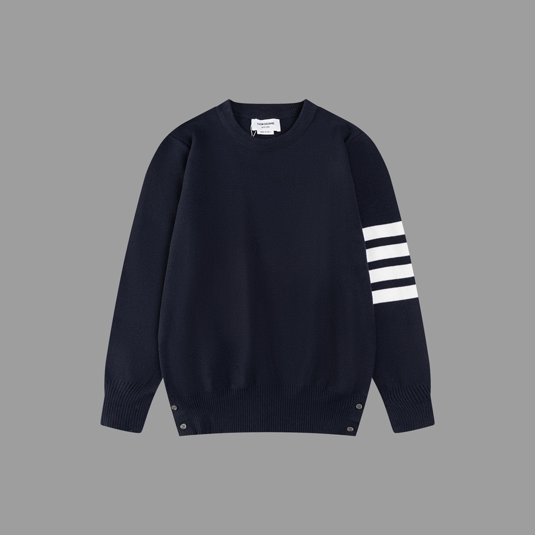 Luxury Cashmere Handbags: T-B Classic Four-Bard Sweater in Picture Color - 图片 2