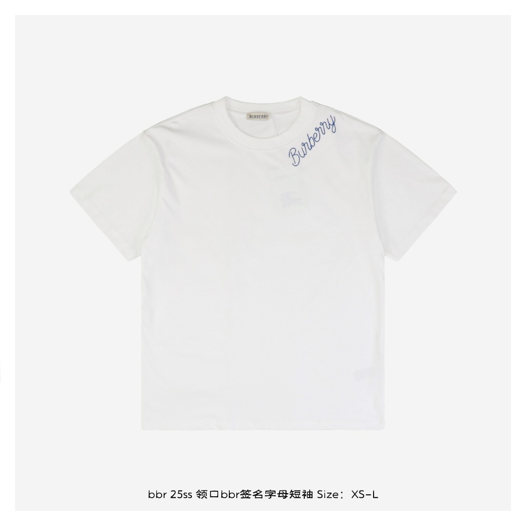 Burberry/博柏利 25ss 领口bbr签名字母短袖