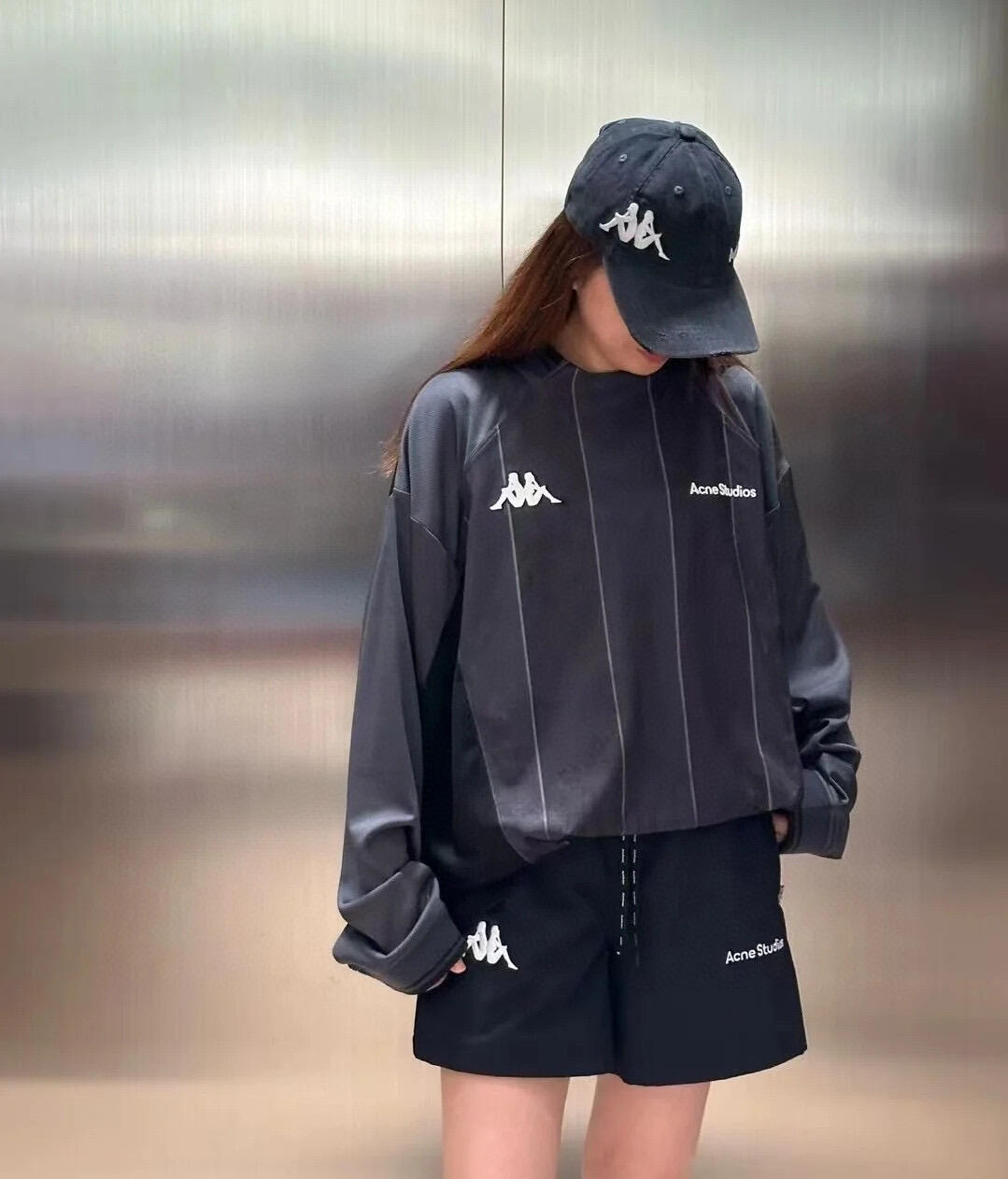 Acne Studios 25ss 联名KP短裤 上身效果#