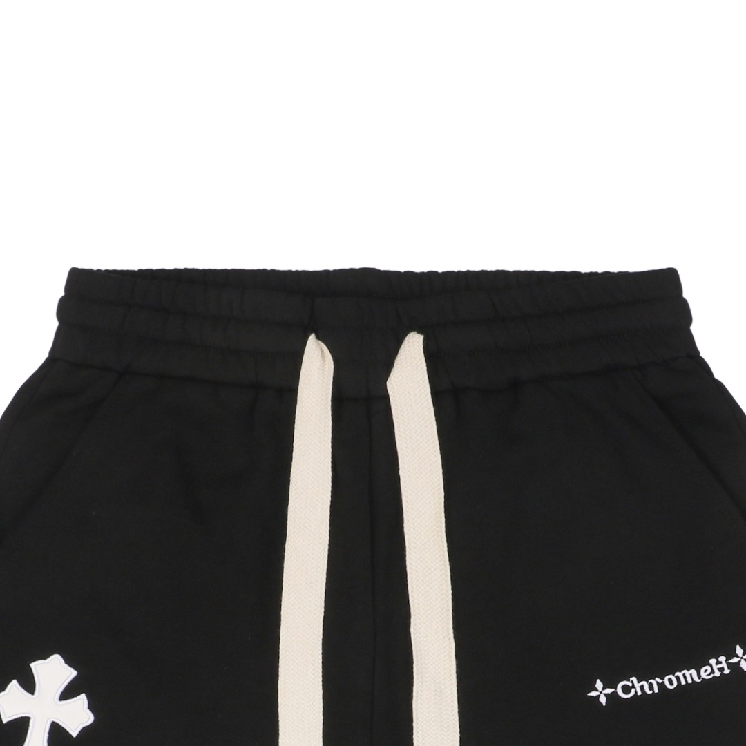 Chrome Hearts/克罗心 24ss 白贴皮十字梵文刺绣短裤
