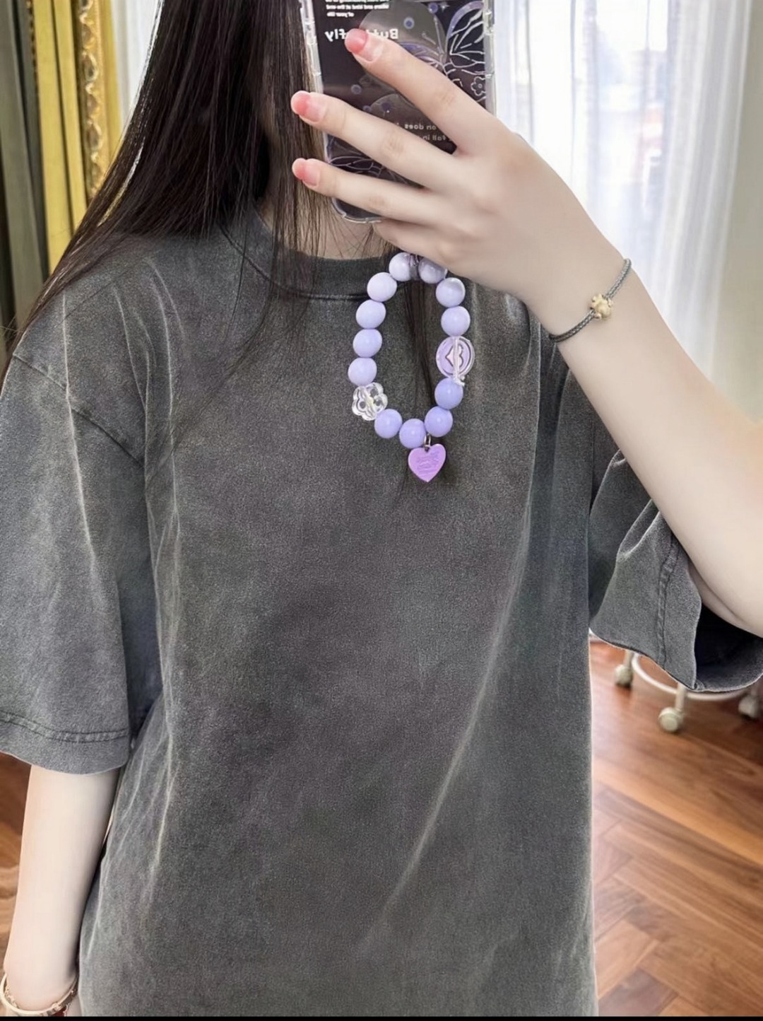 Acne Studios 25ss 后背透明小标水洗短袖 上身效果#