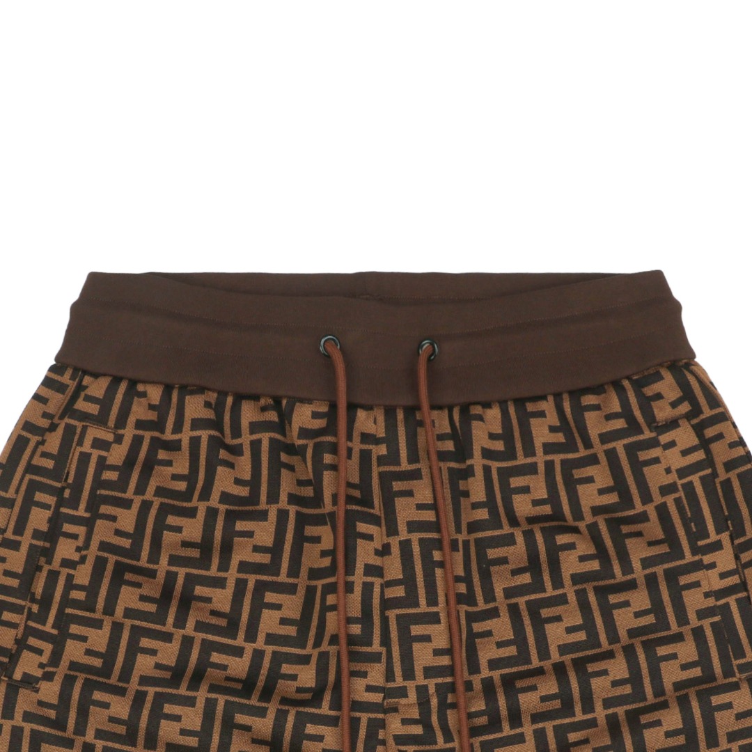 Fendi/芬迪 25ss 满印FF印花拼色腰带短裤