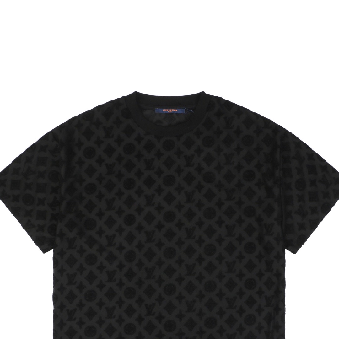 1v 25ss 满印老花提花凹凸短袖