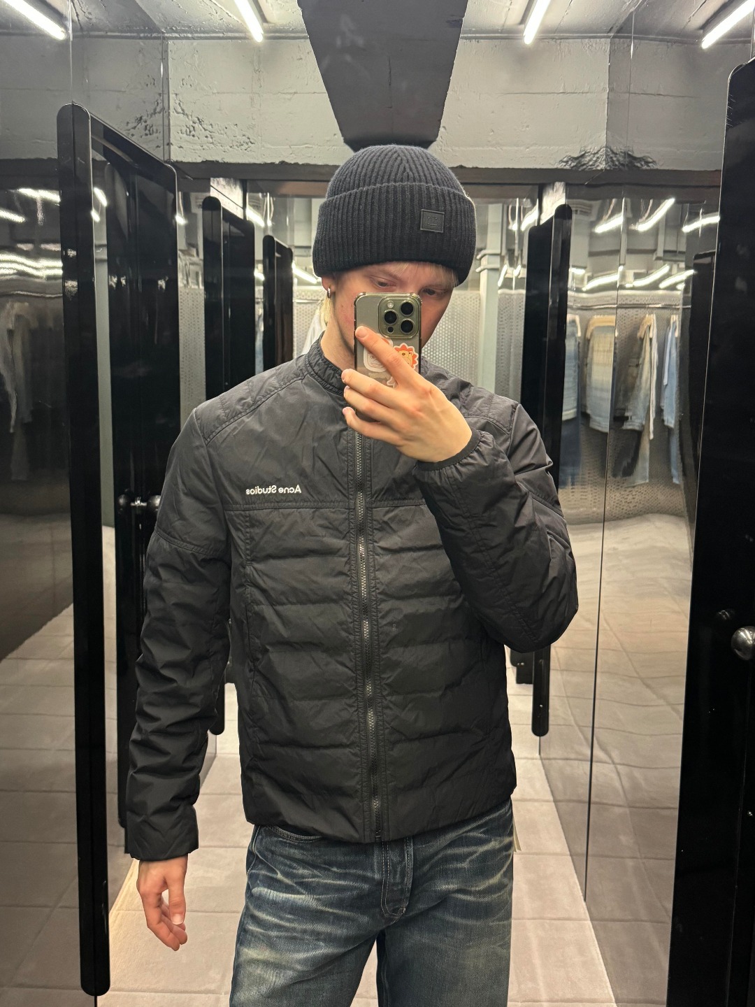 Acne Studios 25Fw 小标排骨薄款羽绒服 上身效果#