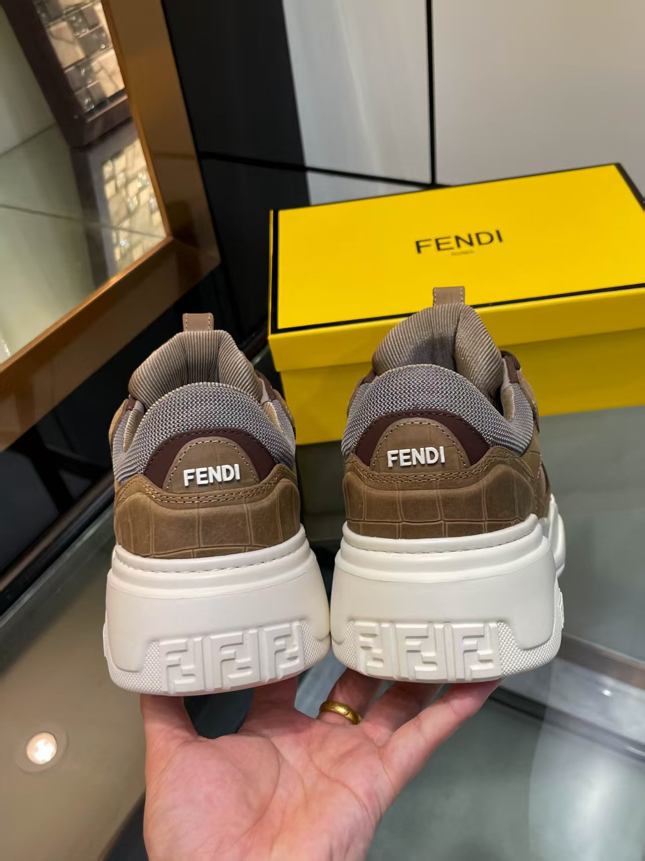 Fendi Match Sneakers Couple Casual Shoes In Leather And Suede - New 2025 4 a1750347628424 3048