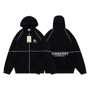 Burberry Clothing Coats & Jackets Black White Embroidery Unisex Spring/Fall Collection