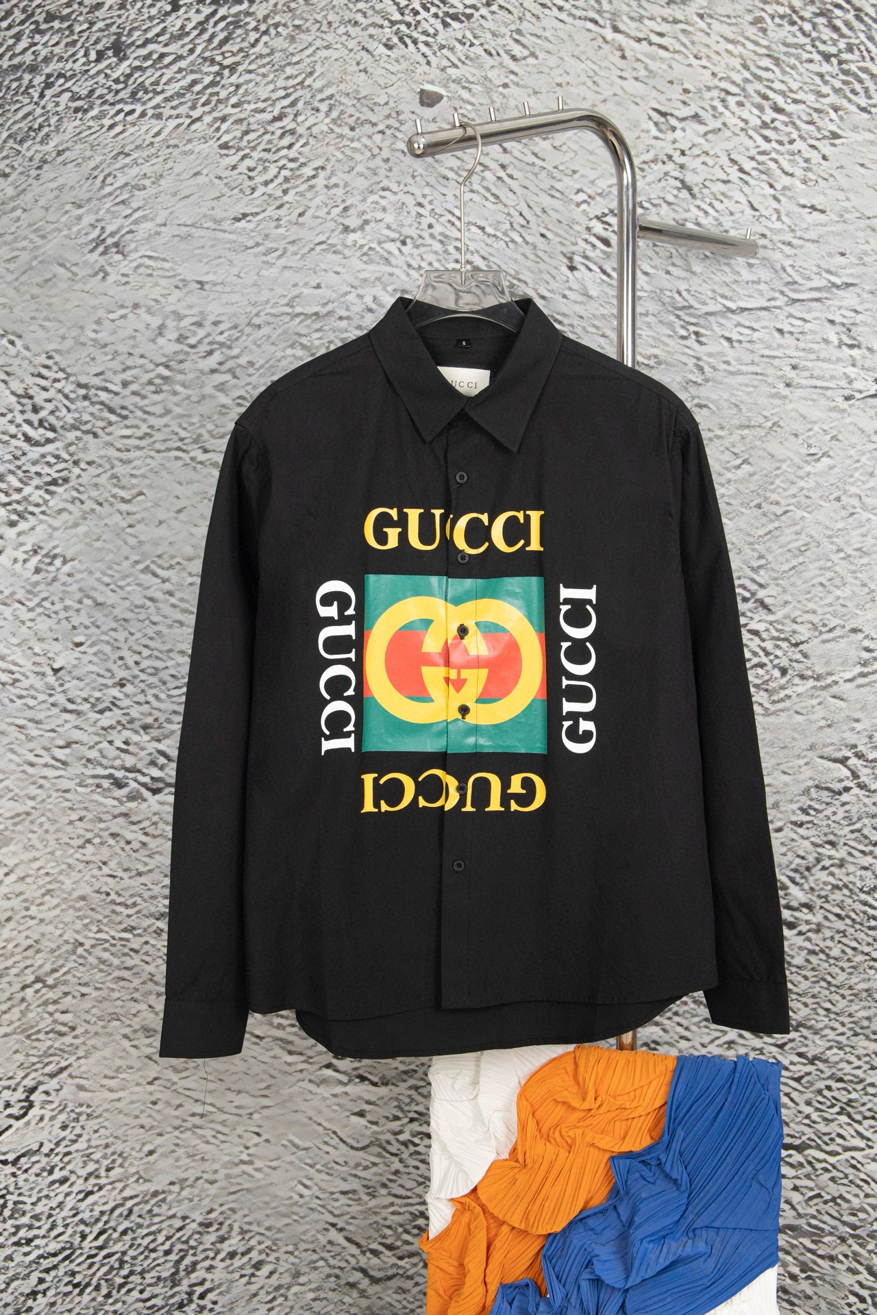 Gucci Clothing Shirts & Blouses Black Green Red Printing Cotton