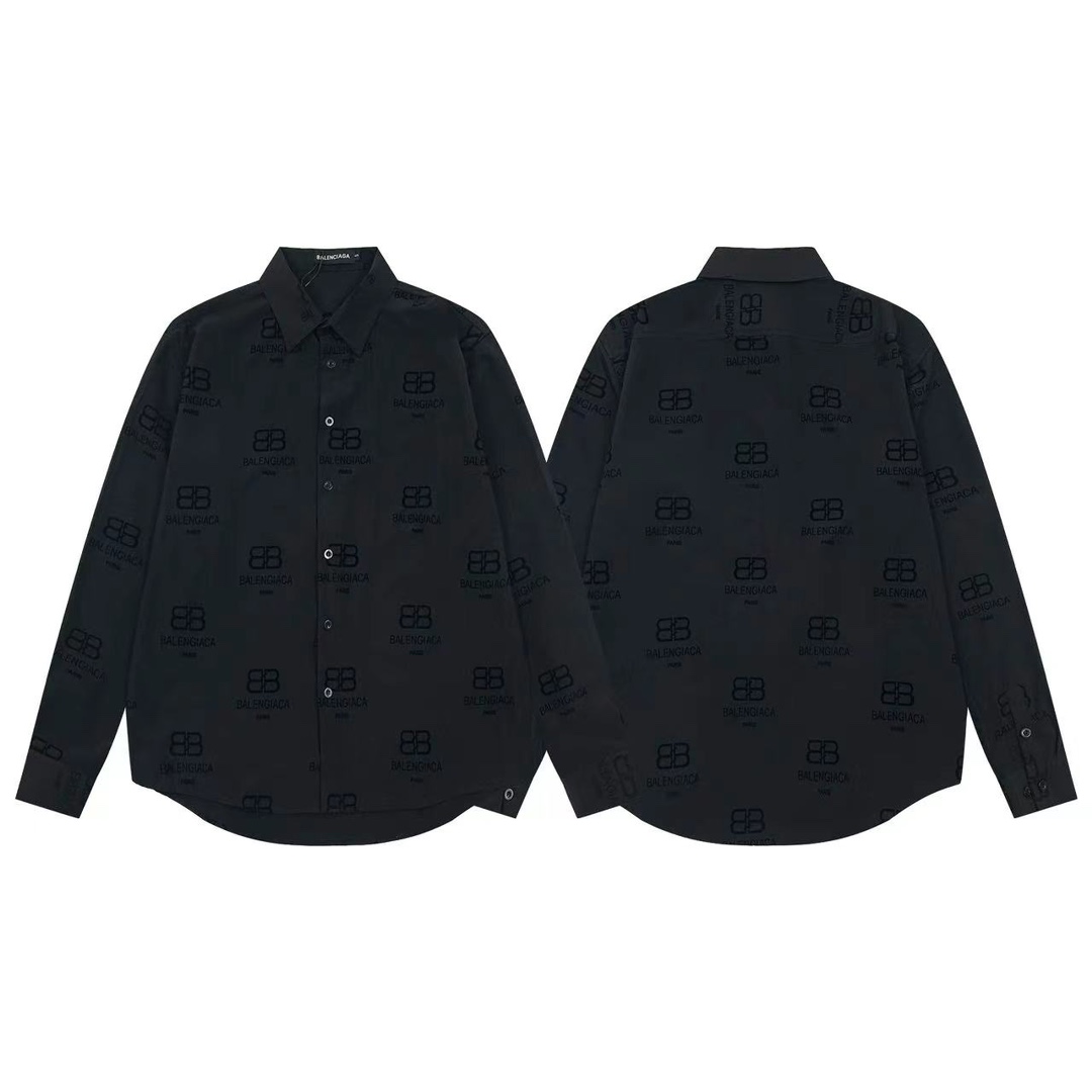 Balenciaga Clothing Shirts & Blouses Lattice Unisex Cotton Fashion