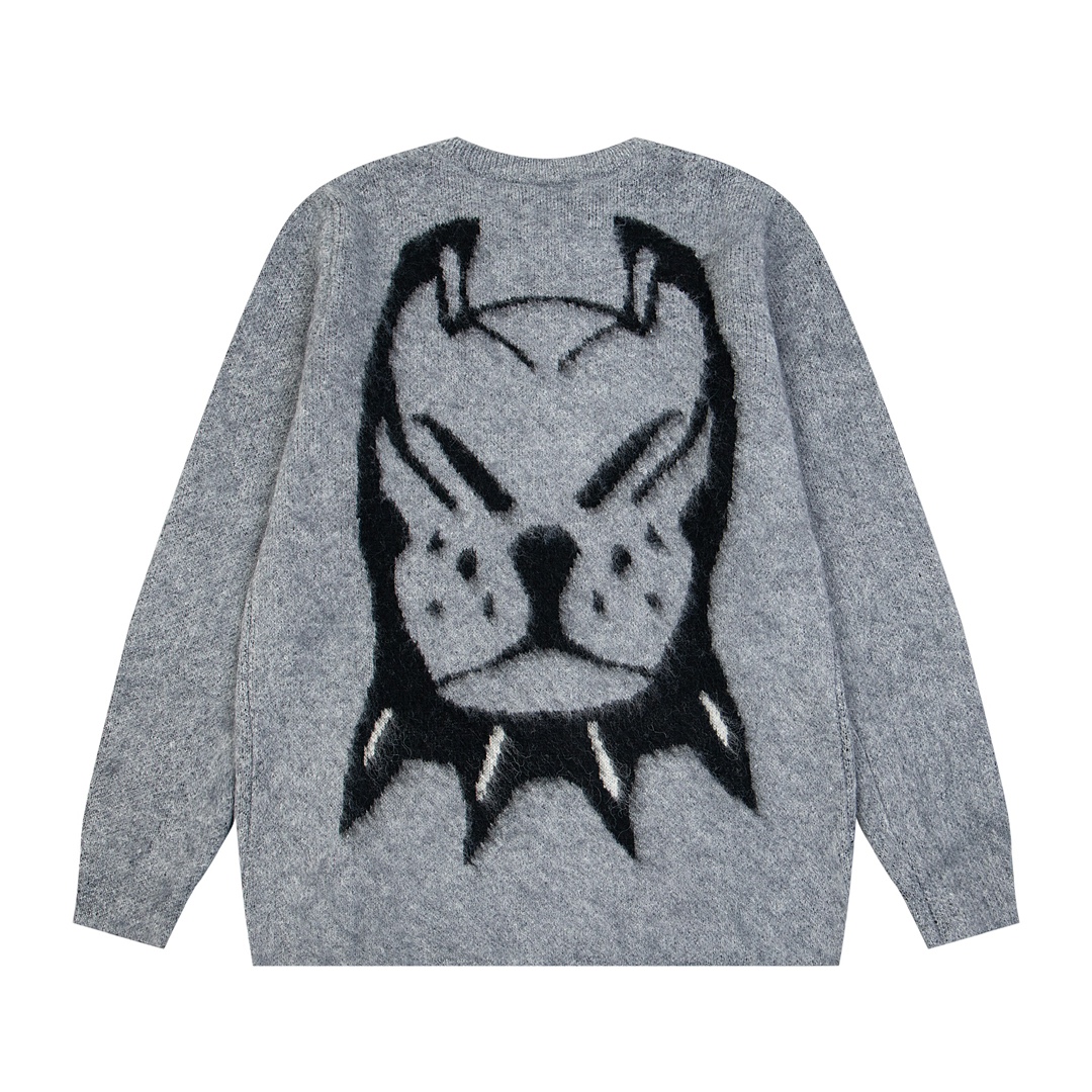 Givenchy Jacquard Dog-Head Mohair Knit Sweater Unisex - Fan Chengcheng Style 4 i1734189987 6866 0