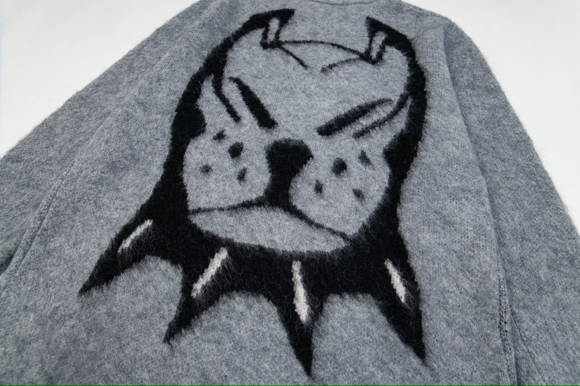 Givenchy Jacquard Dog-Head Mohair Knit Sweater Unisex - Fan Chengcheng Style 7 i1734189987 7030 0