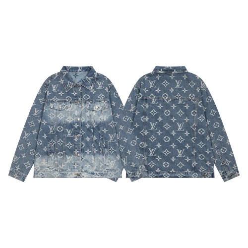Louis Vuitton Embroidered Jacquard Denim Jacket - Classic Early Autumn Style 1 Louis Vuitton Embroidered Jacquard Denim Jacket - Classic Early Autumn Style