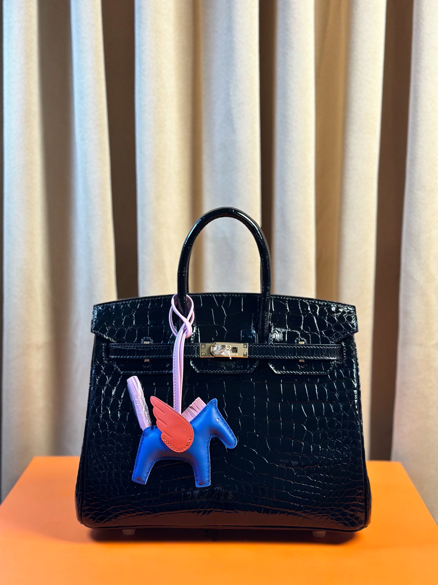 Hermes Birkin Borse Borsette Nero Hardware oro Cuoio di coccodrillo