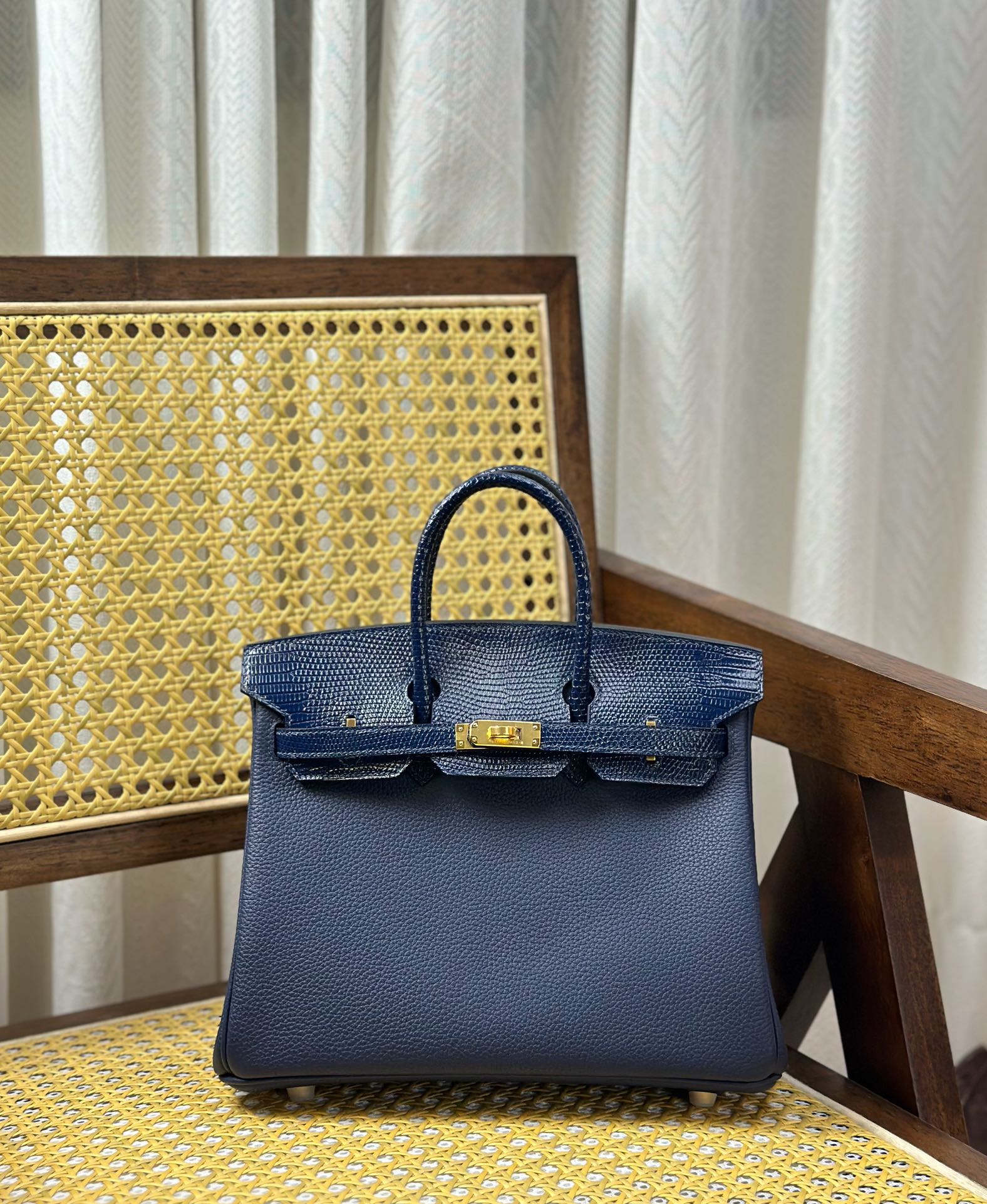 Hermes Birkin Borse Borsette Blu Hardware oro