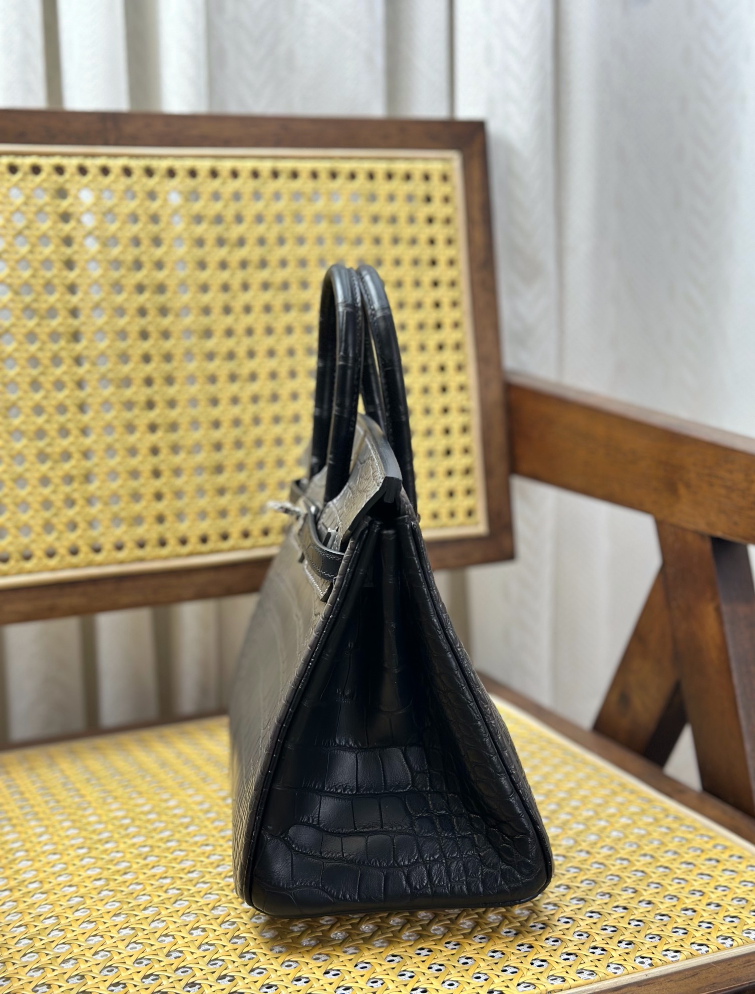 Hermès Birkin 25cm Imported American crocodile skin